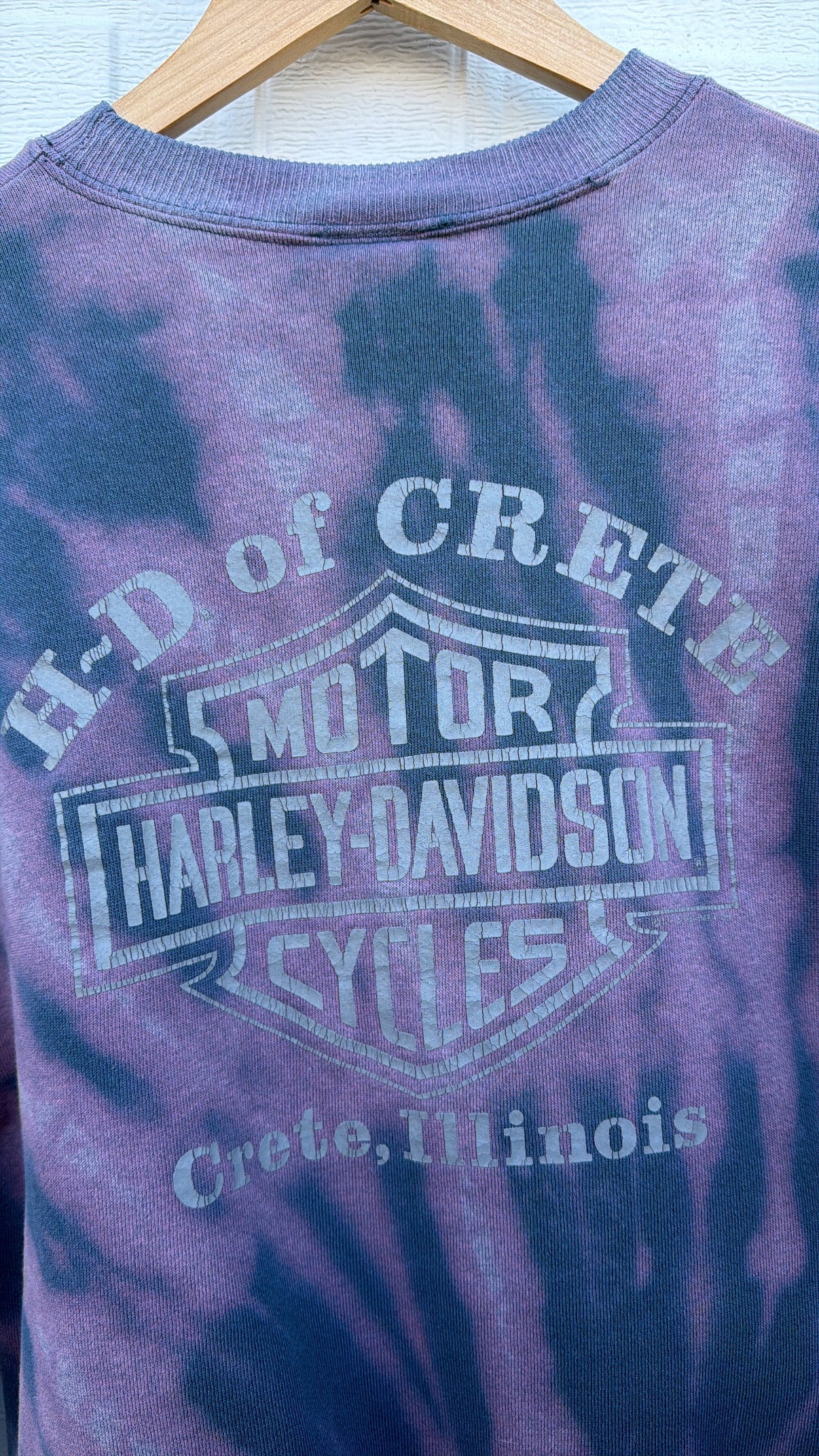 1995 Harley 'Riders Choice' Bleach Dye Crewneck - M