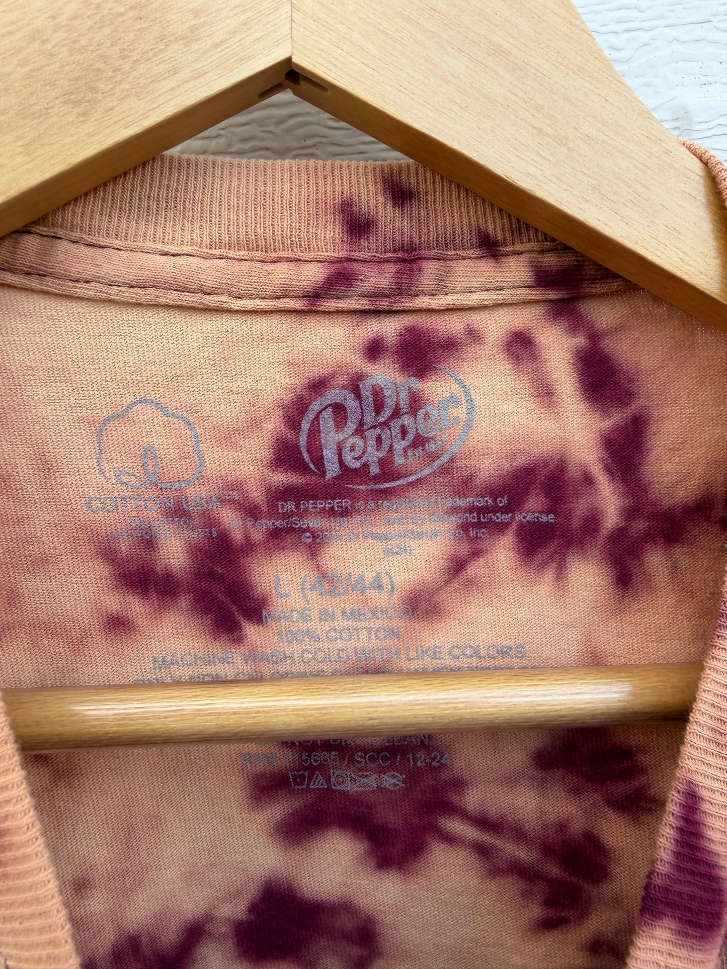Dr. Pepper Bleach Dye Tee - L