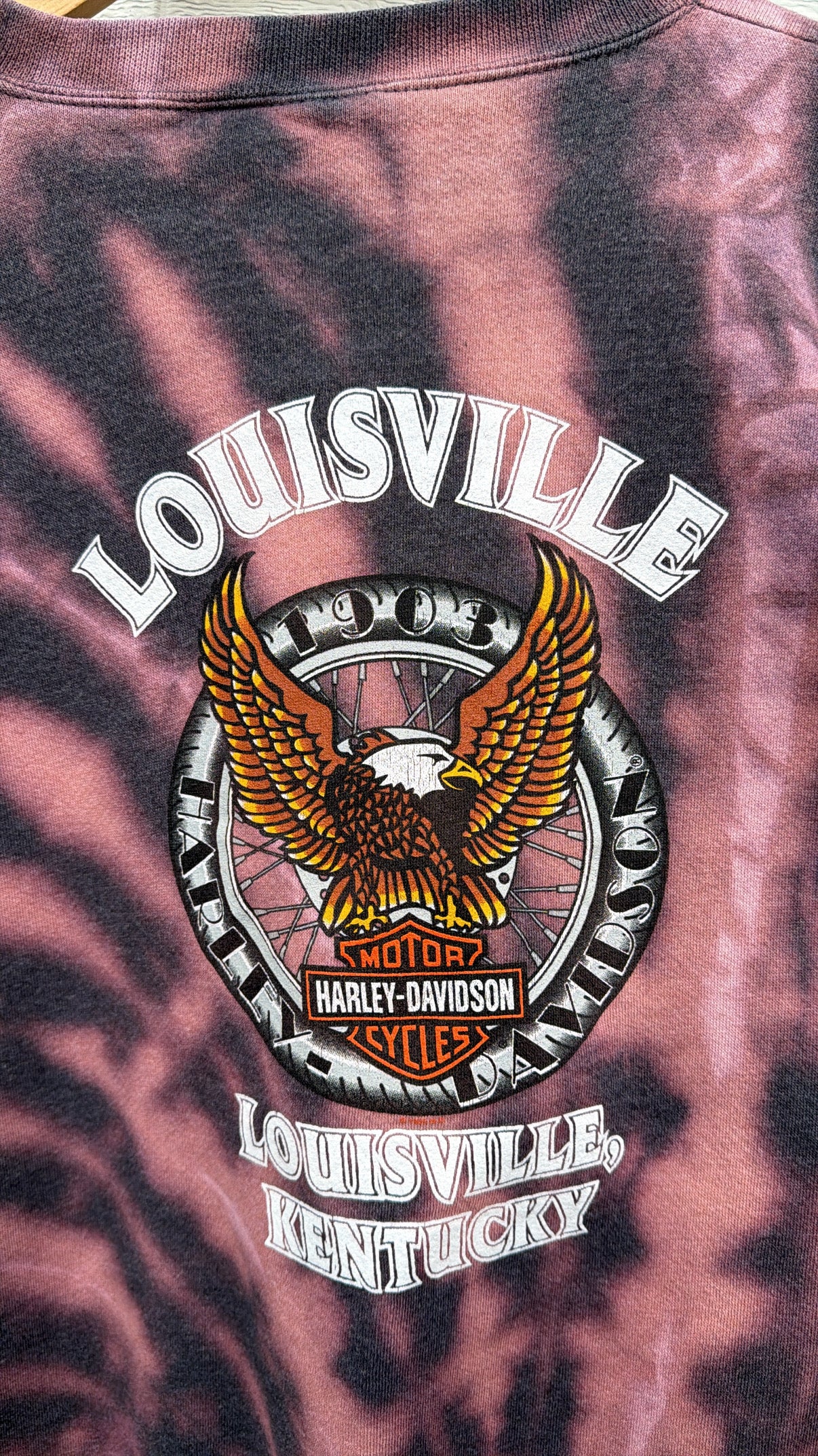 1996 Harley Bleach Dye Crewneck - XXL
