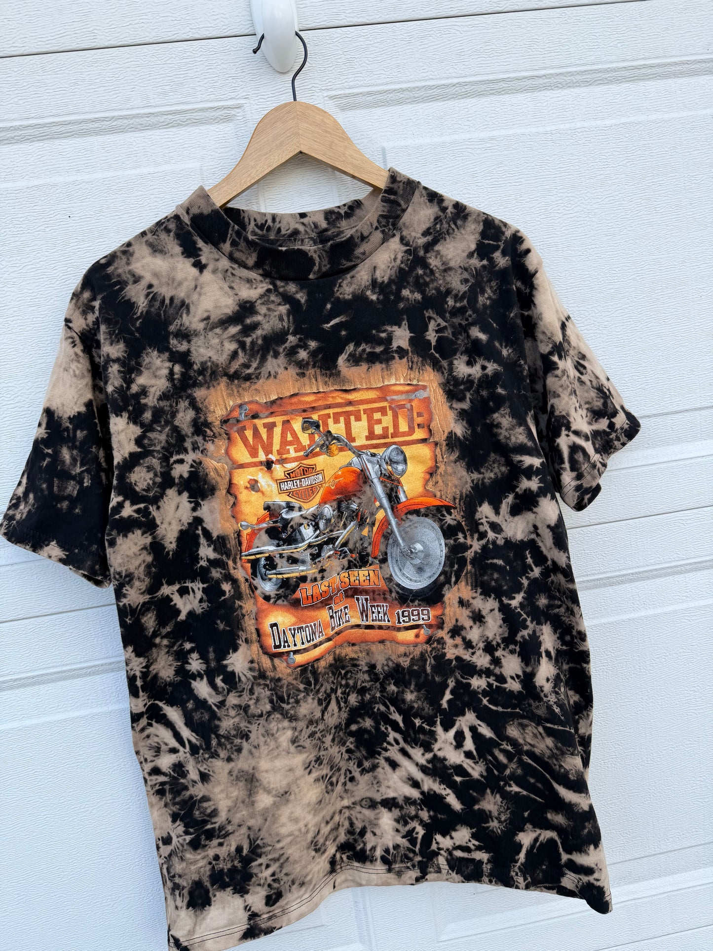 1999 Harley Daytona Bleach Dye Tee - L