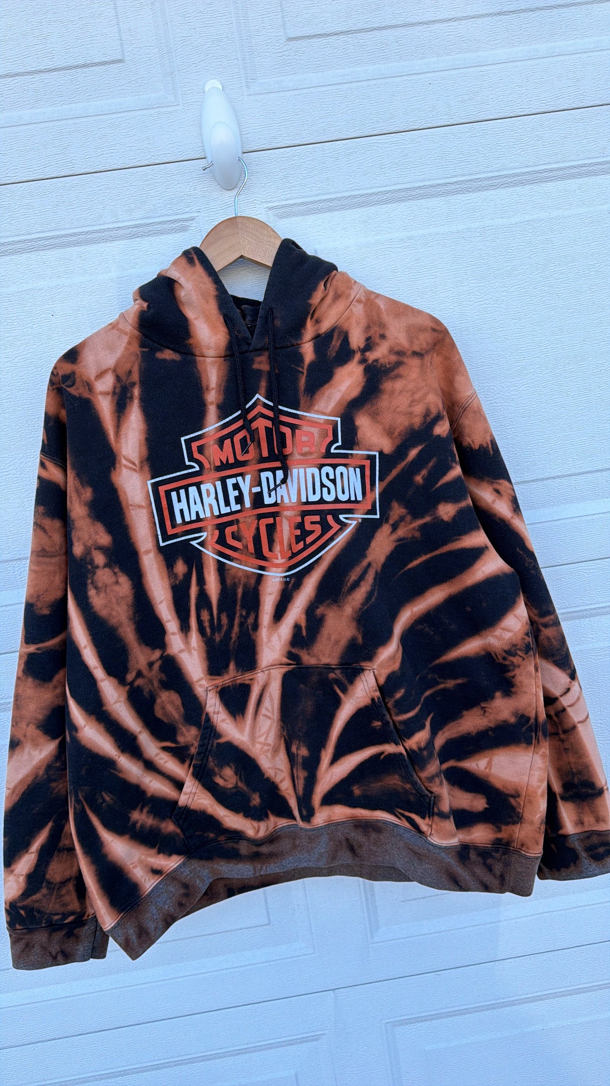 Harley Bleach Dye Hoodie - XL