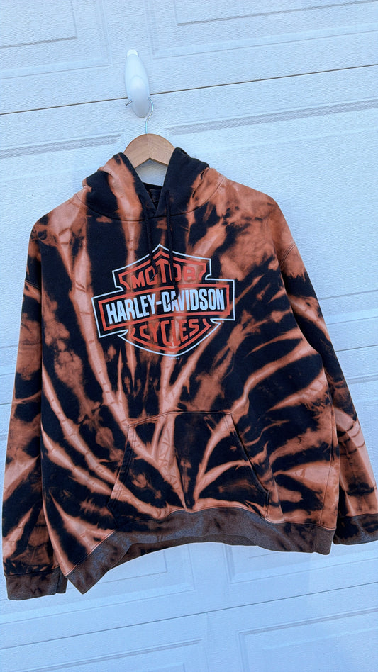 Harley Bleach Dye Hoodie - XL