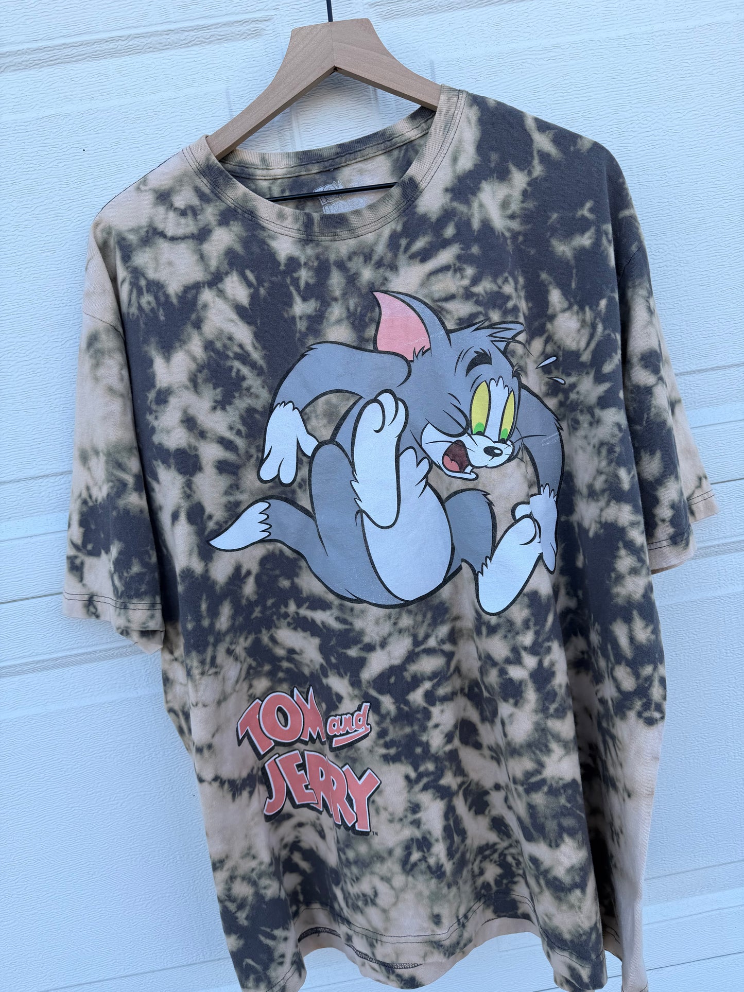 Tom & Jerry Bleach Dye Tee - XL
