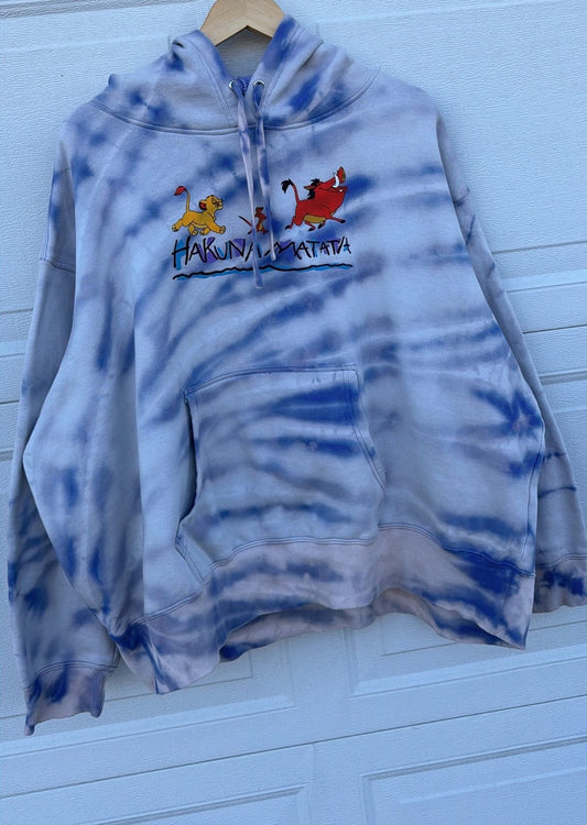 Lion King Bleach Dye Hoodie - 3XL (Oversized)