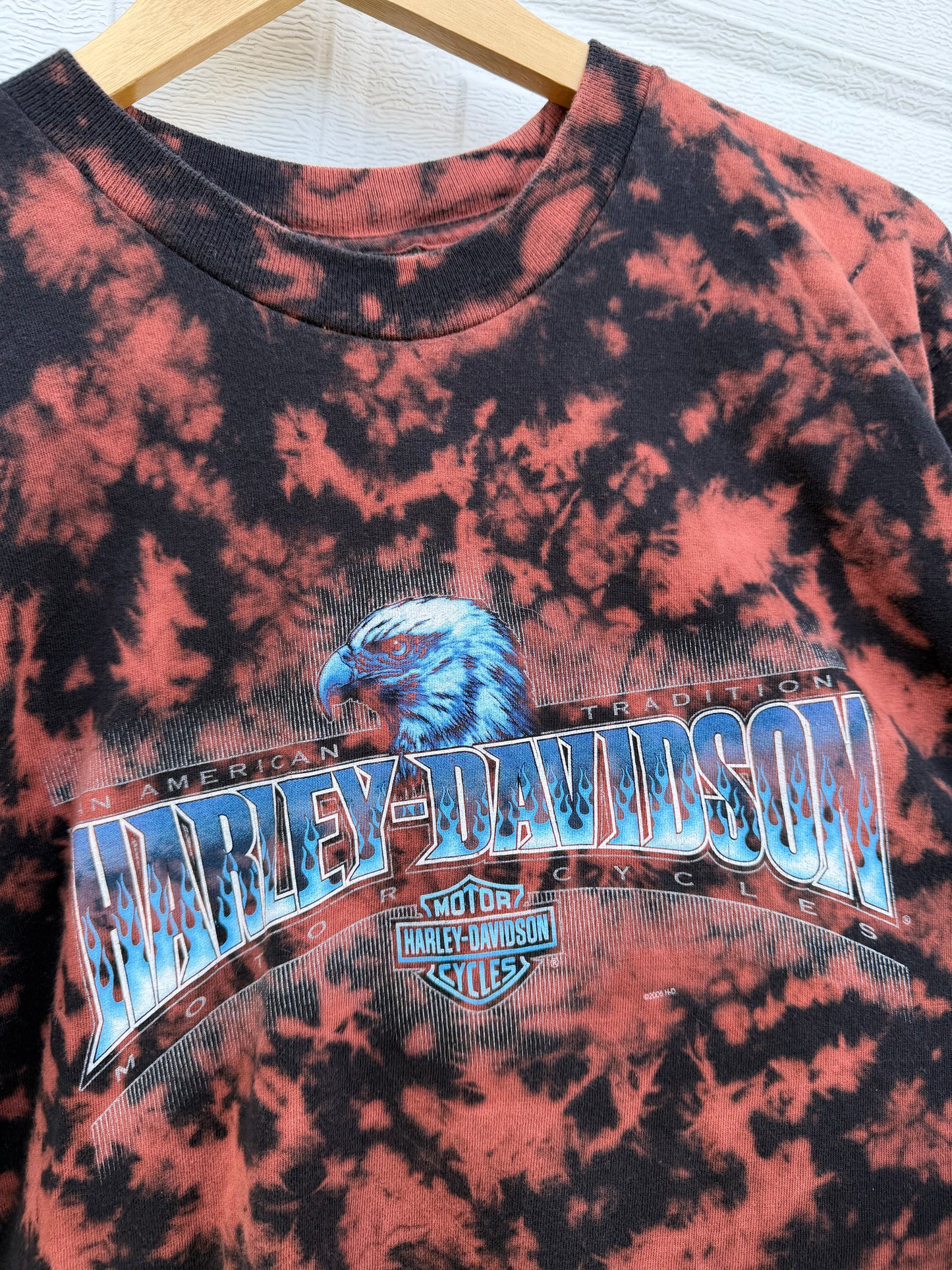 2005 Harley Bleach Dye Tee - L