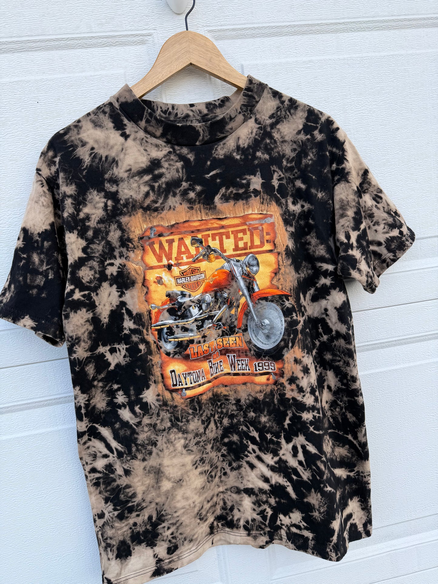1999 Harley Daytona Bleach Dye Tee - L