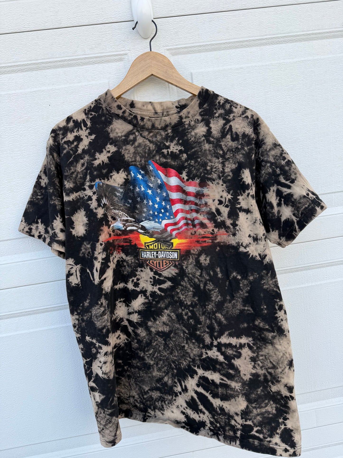 2002 Harley Bleach Dye Tee - L
