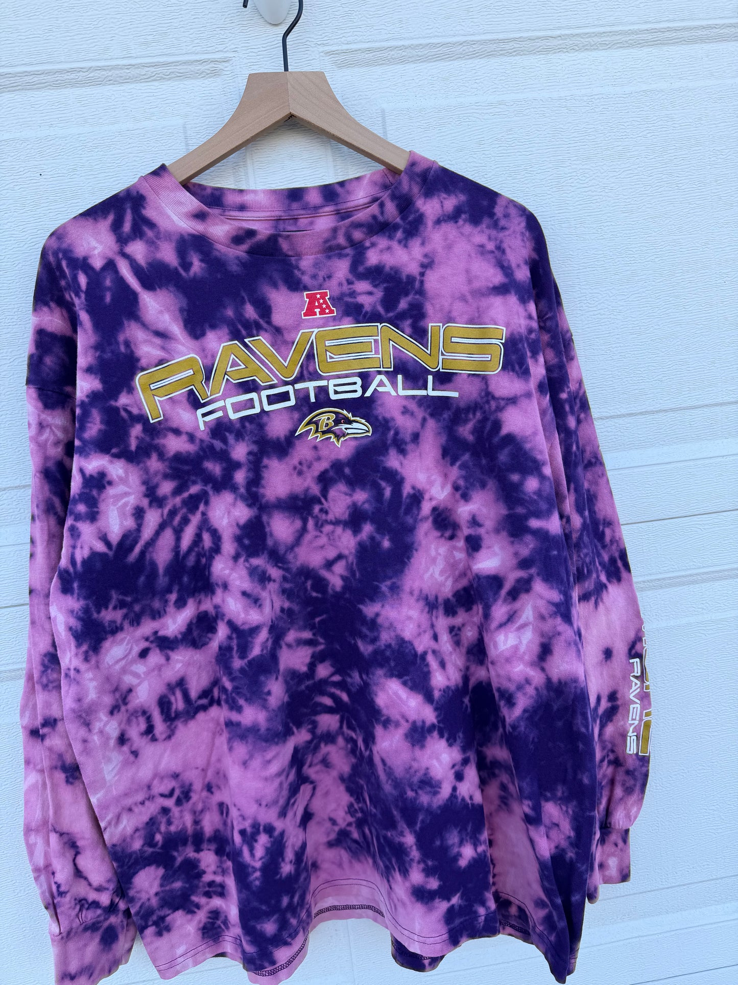 Ravens Bleach Dye Long Sleeve - XXL