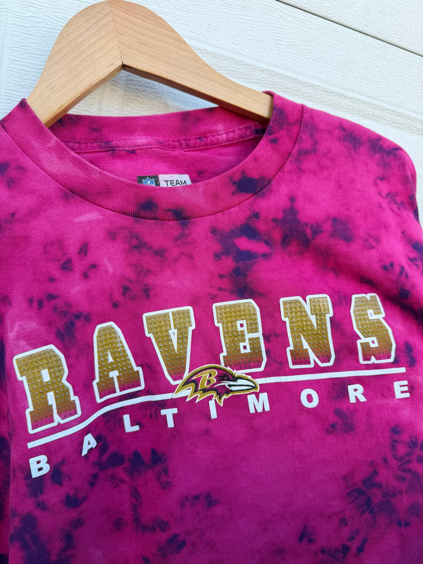 Ravens Bleach Dye Long Sleeve - M