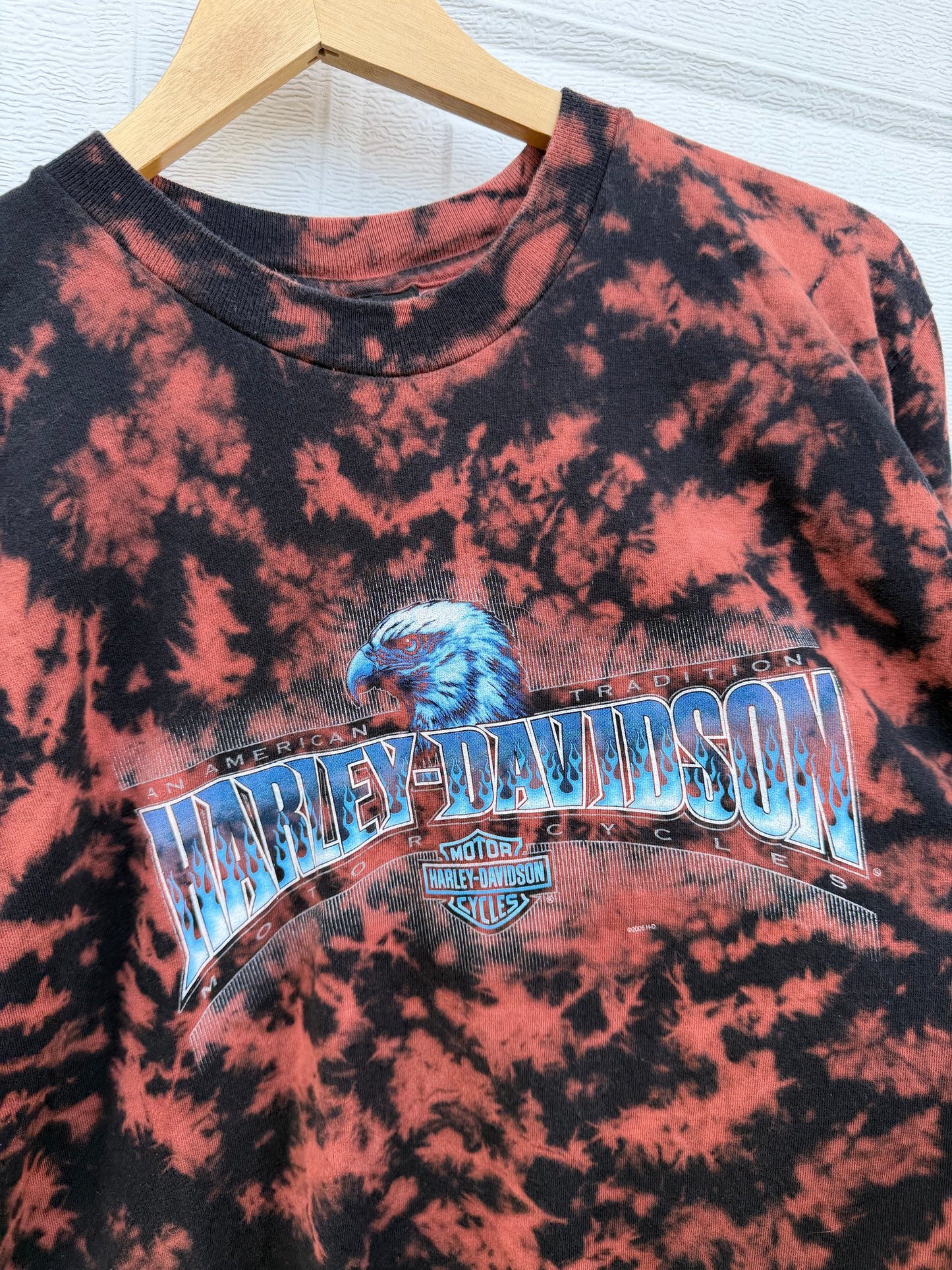 2005 Harley Bleach Dye Tee - L
