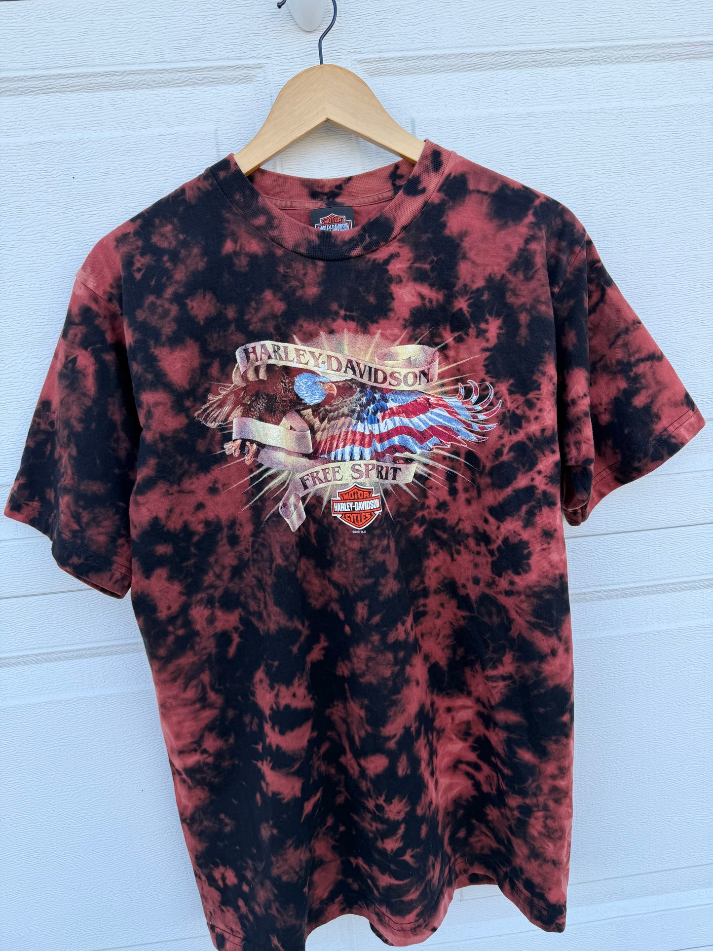 2007 Harley Bleach Dye Tee - L