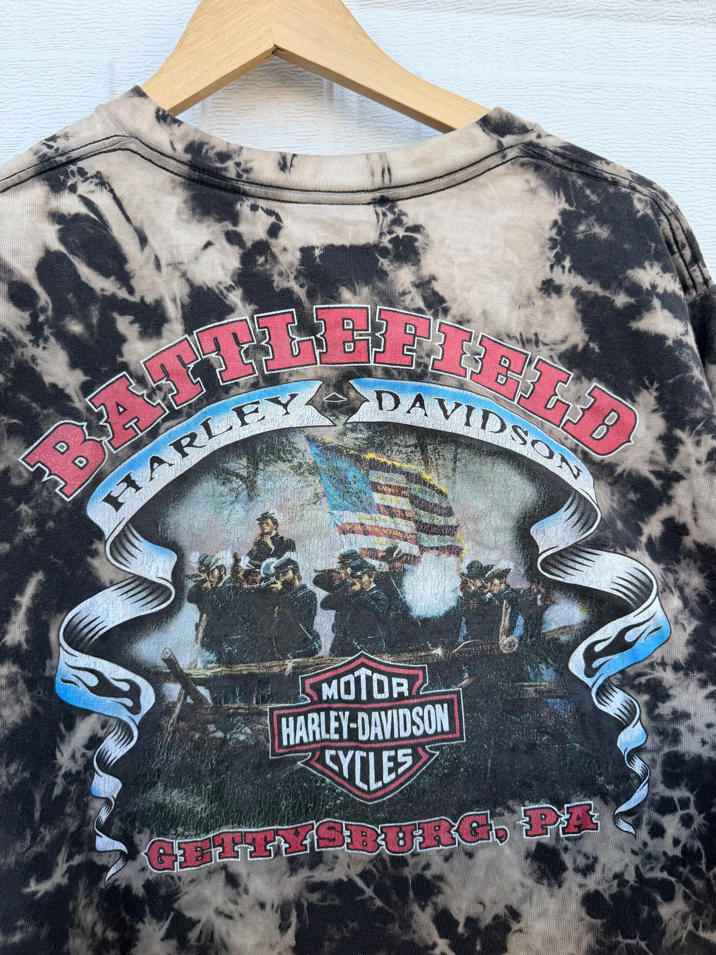 2003 Harley Bleach Dye Tee - L