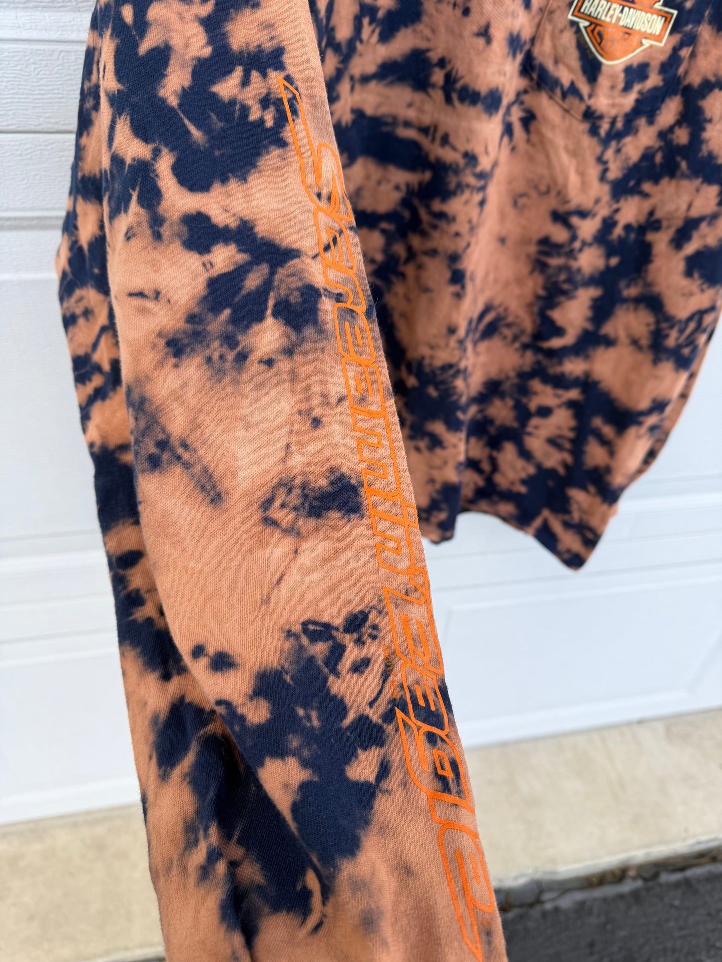 2017 Harley Pocket Bleach Dye Long Sleeve - XXL