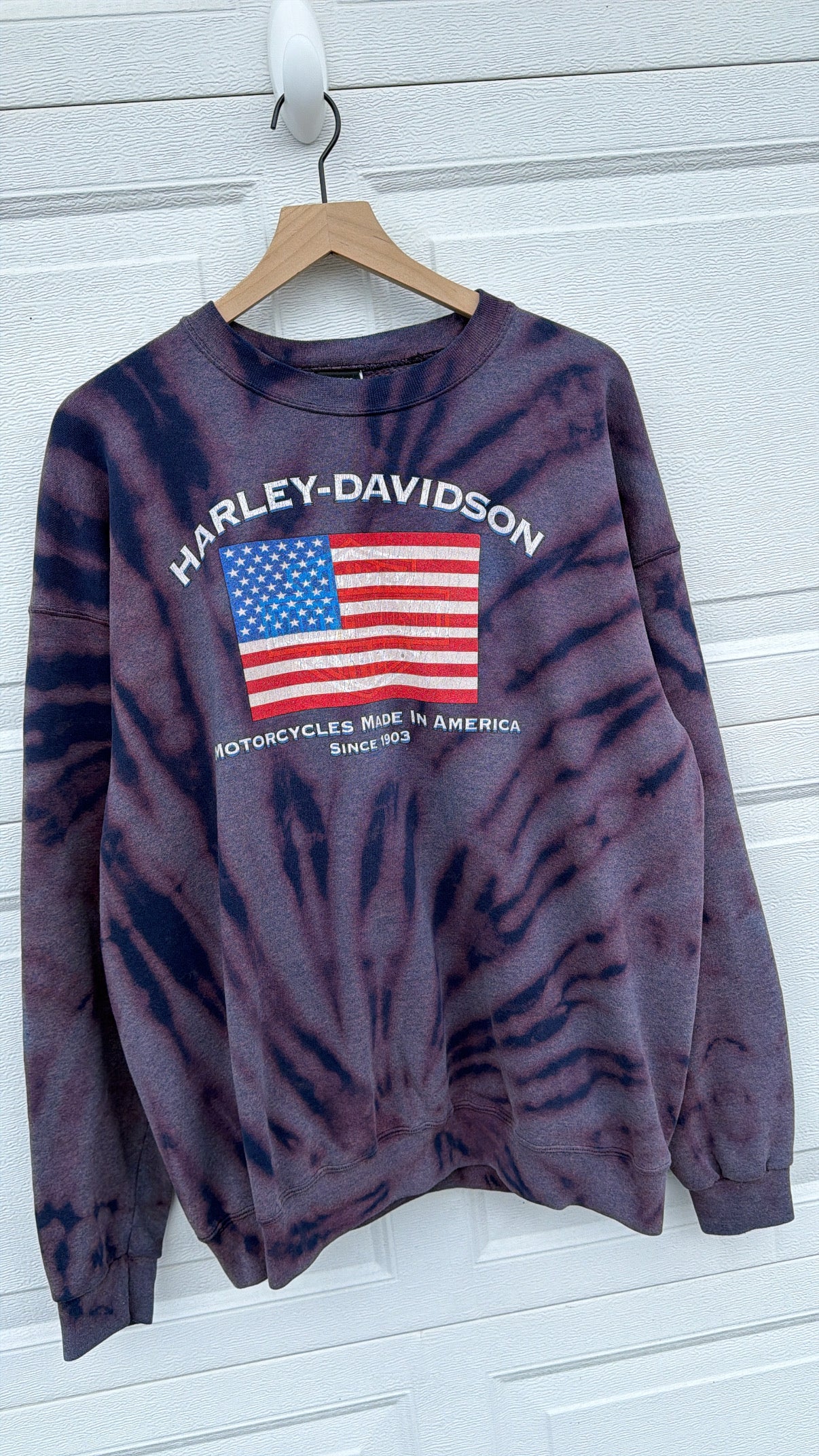 1999 Harley USA Bleach Dye Crewneck - XL