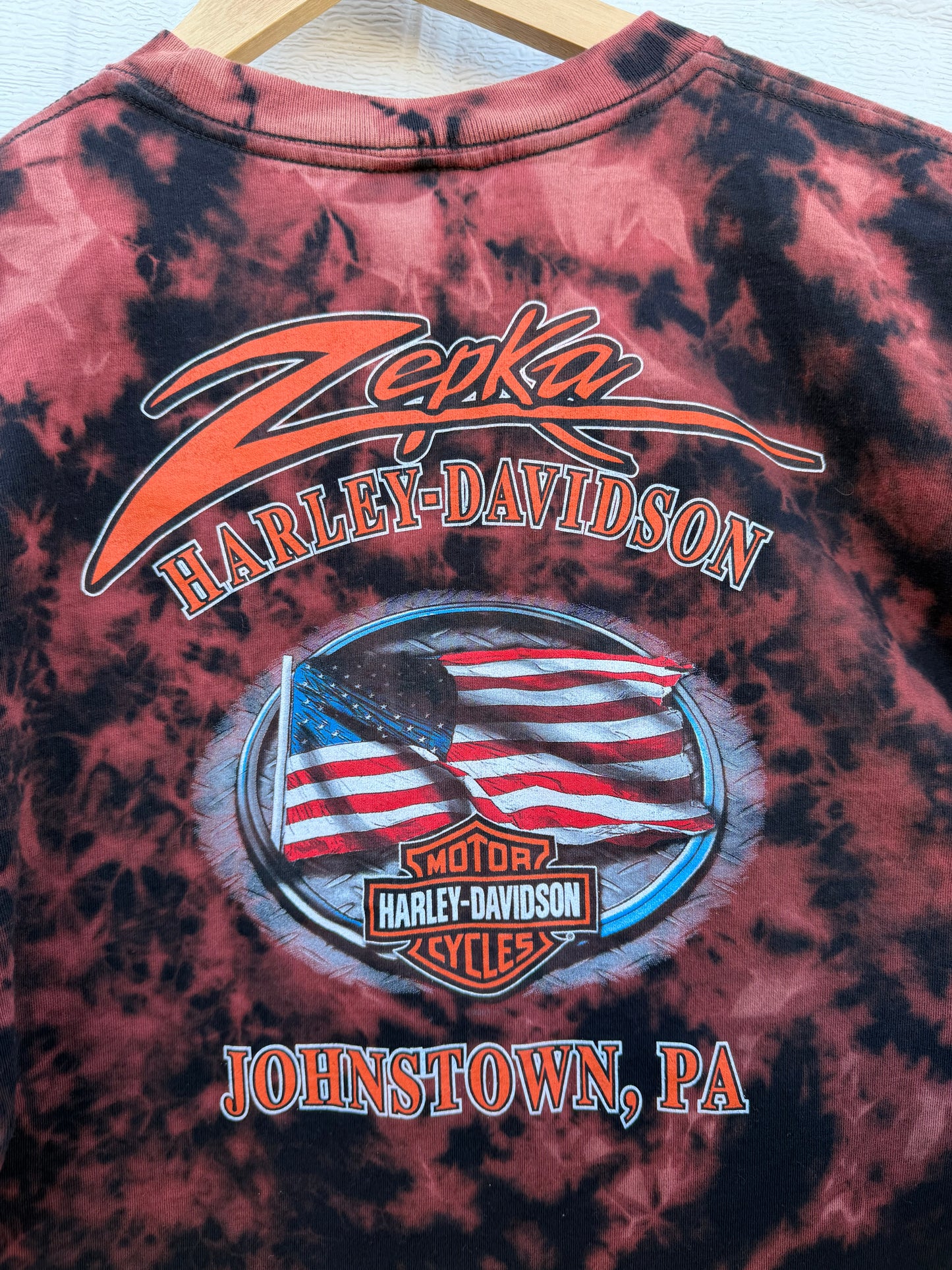 2007 Harley Bleach Dye Tee - L