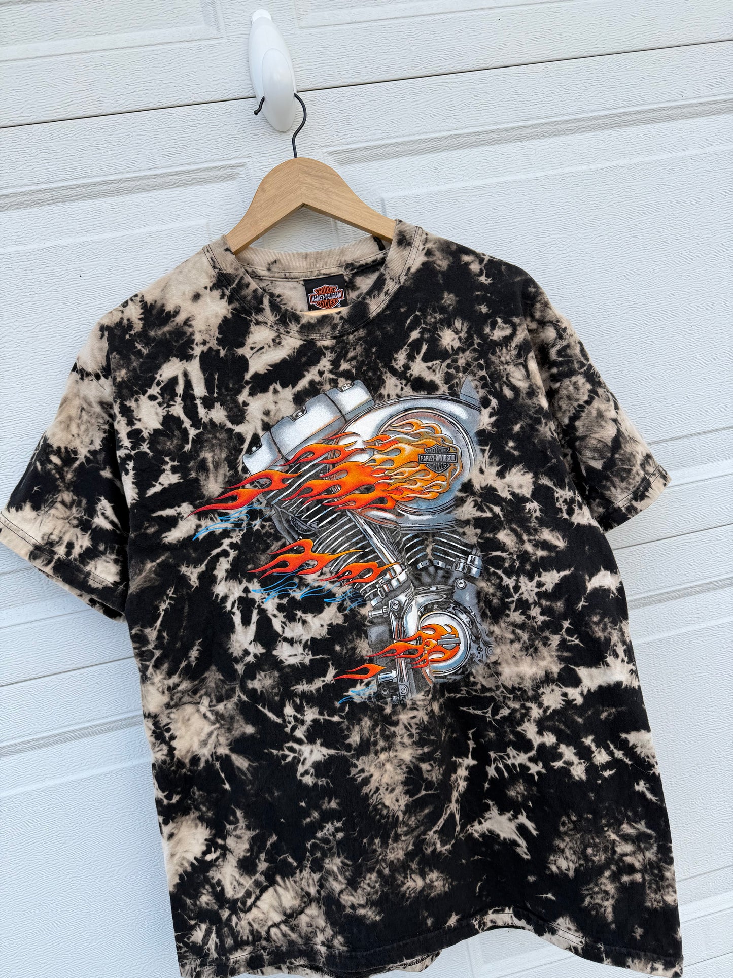 2001 Harley Bleach Dye Tee - L