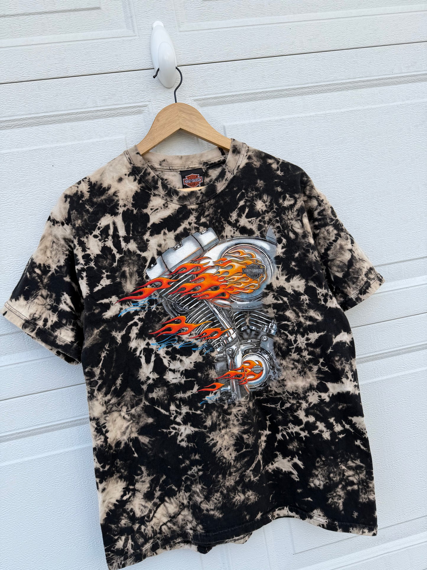 2001 Harley Bleach Dye Tee - L