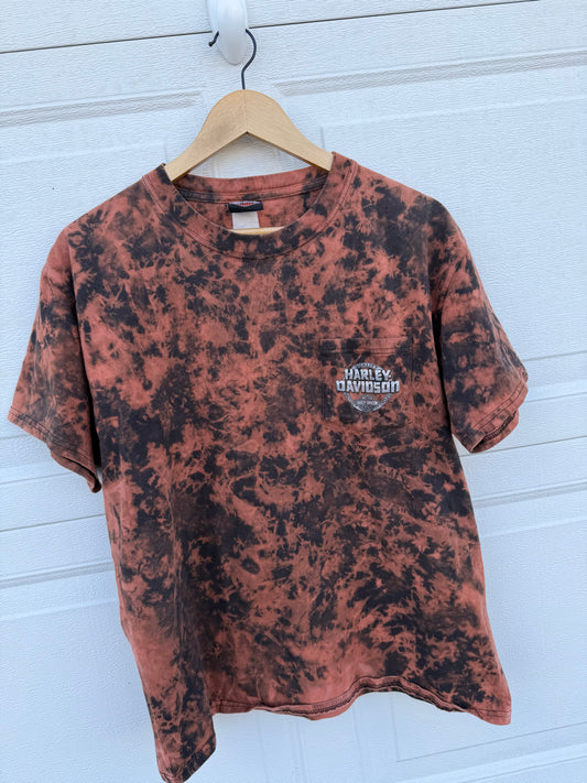 2014 Harley Pocket Bleach Dye Tee - L