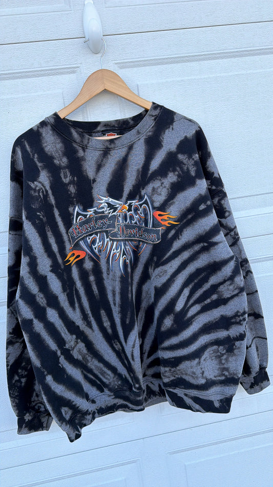 2000 Harley Bleach Dye Crewneck - XXL
