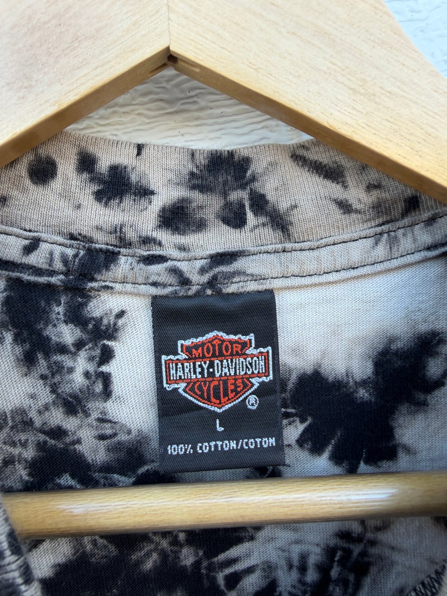 1999 Harley Daytona Bleach Dye Tee - L