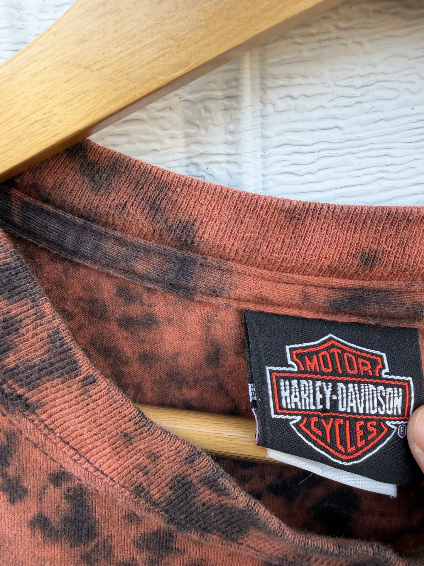 2014 Harley Pocket Bleach Dye Tee - L