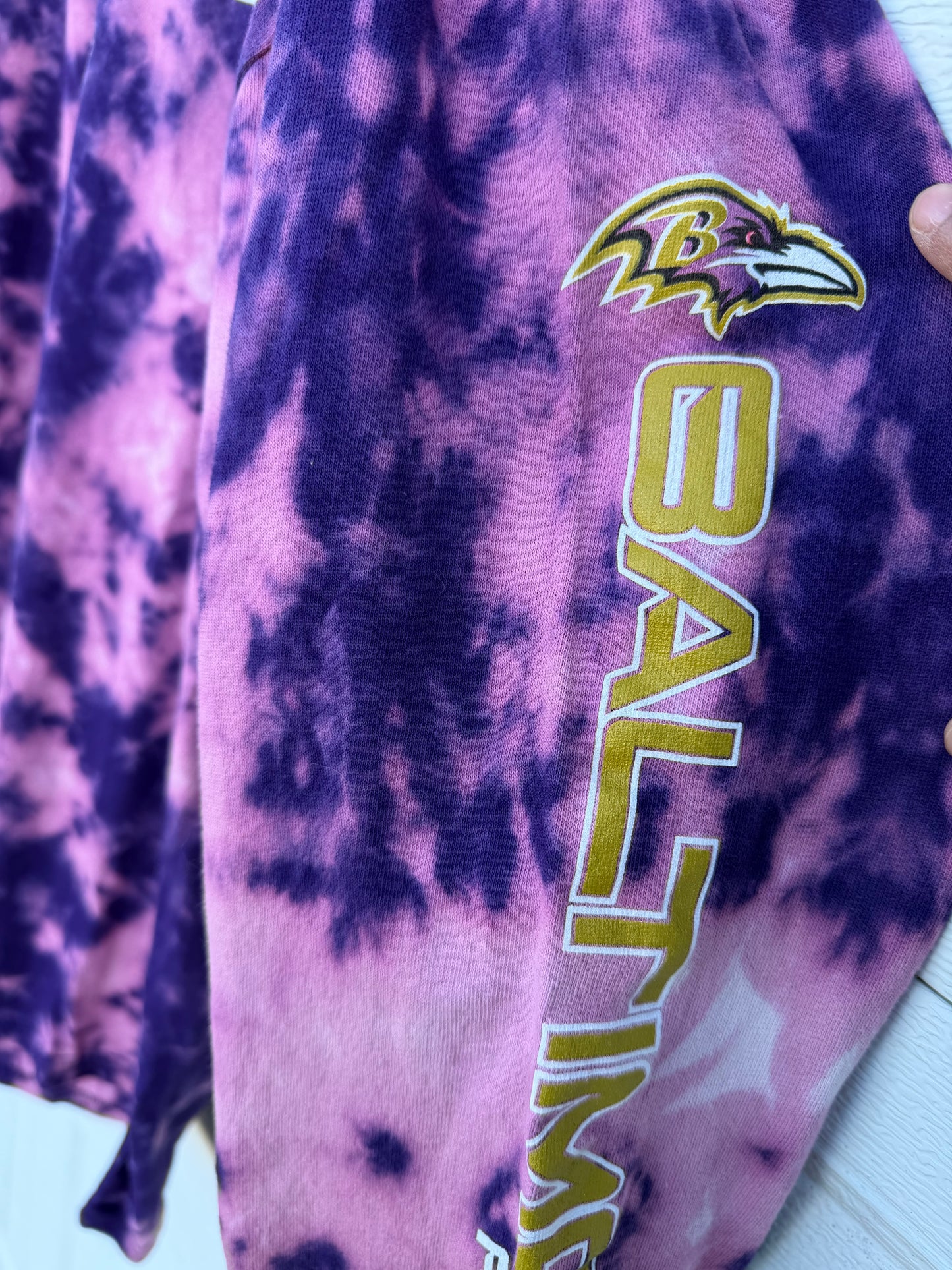 Ravens Bleach Dye Long Sleeve - XXL