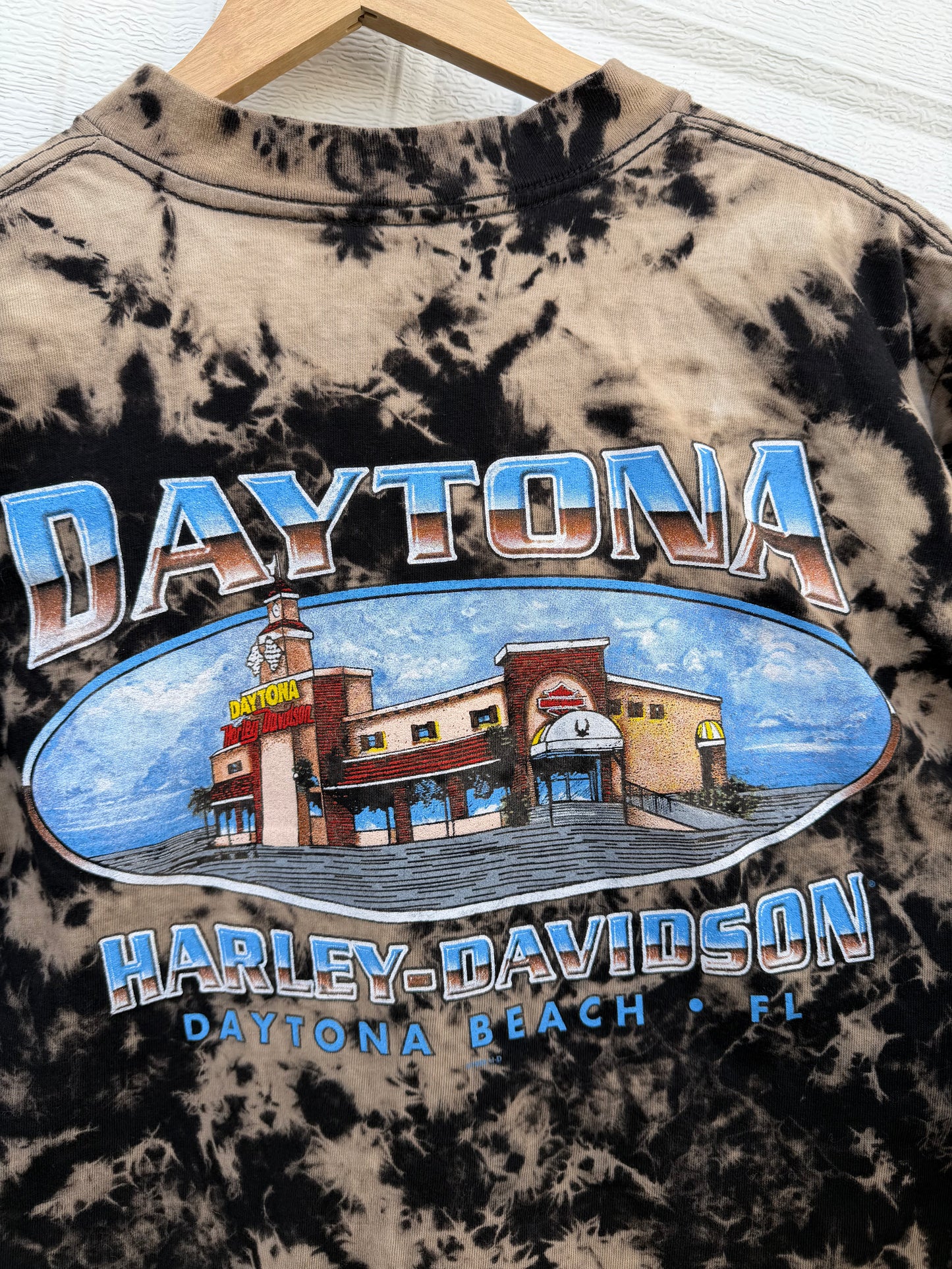 1999 Harley Daytona Bleach Dye Tee - L