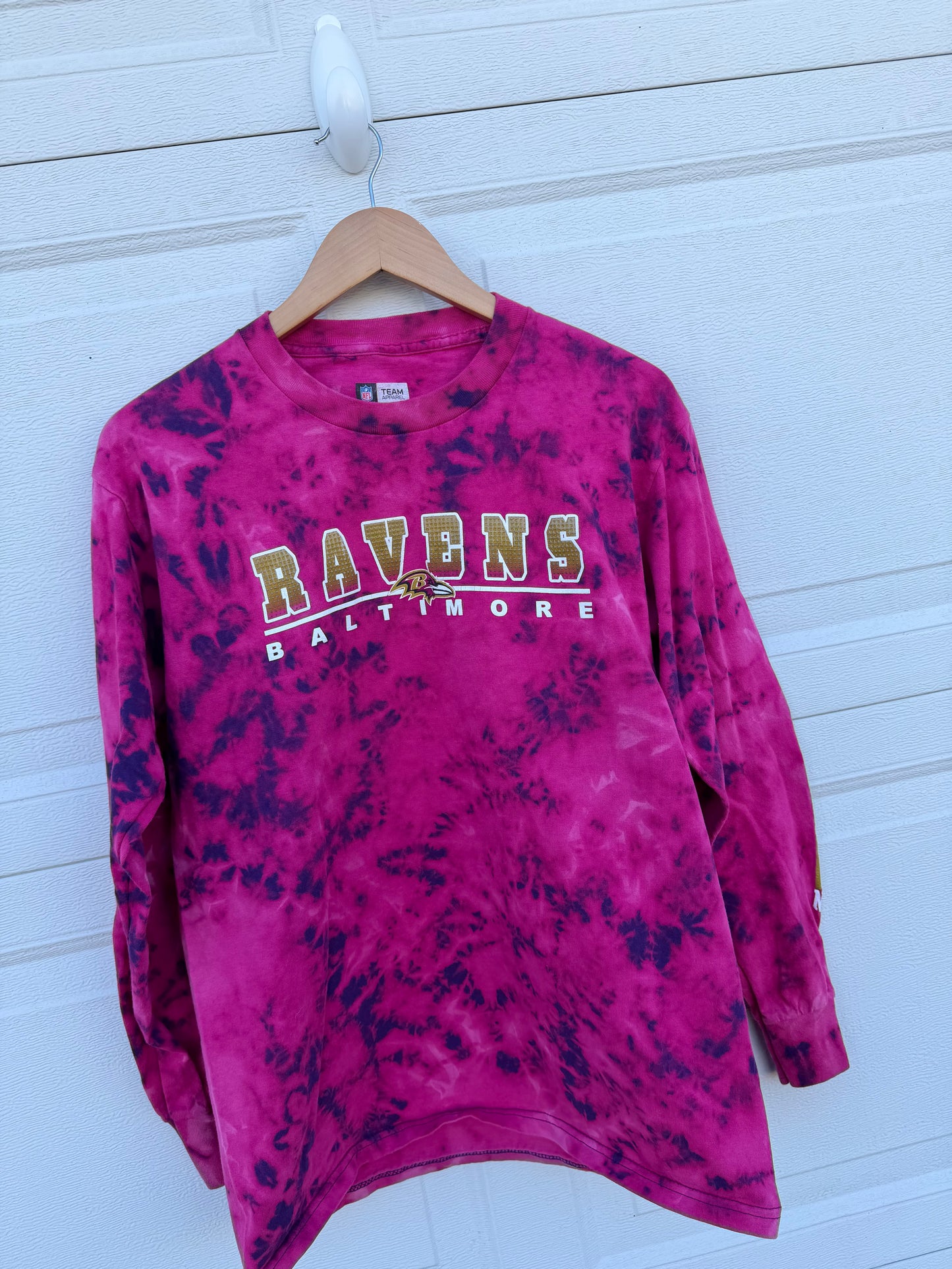 Ravens Bleach Dye Long Sleeve - M