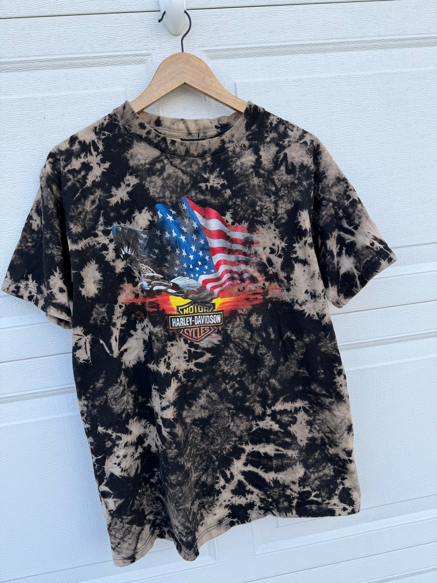 2002 Harley Bleach Dye Tee - L