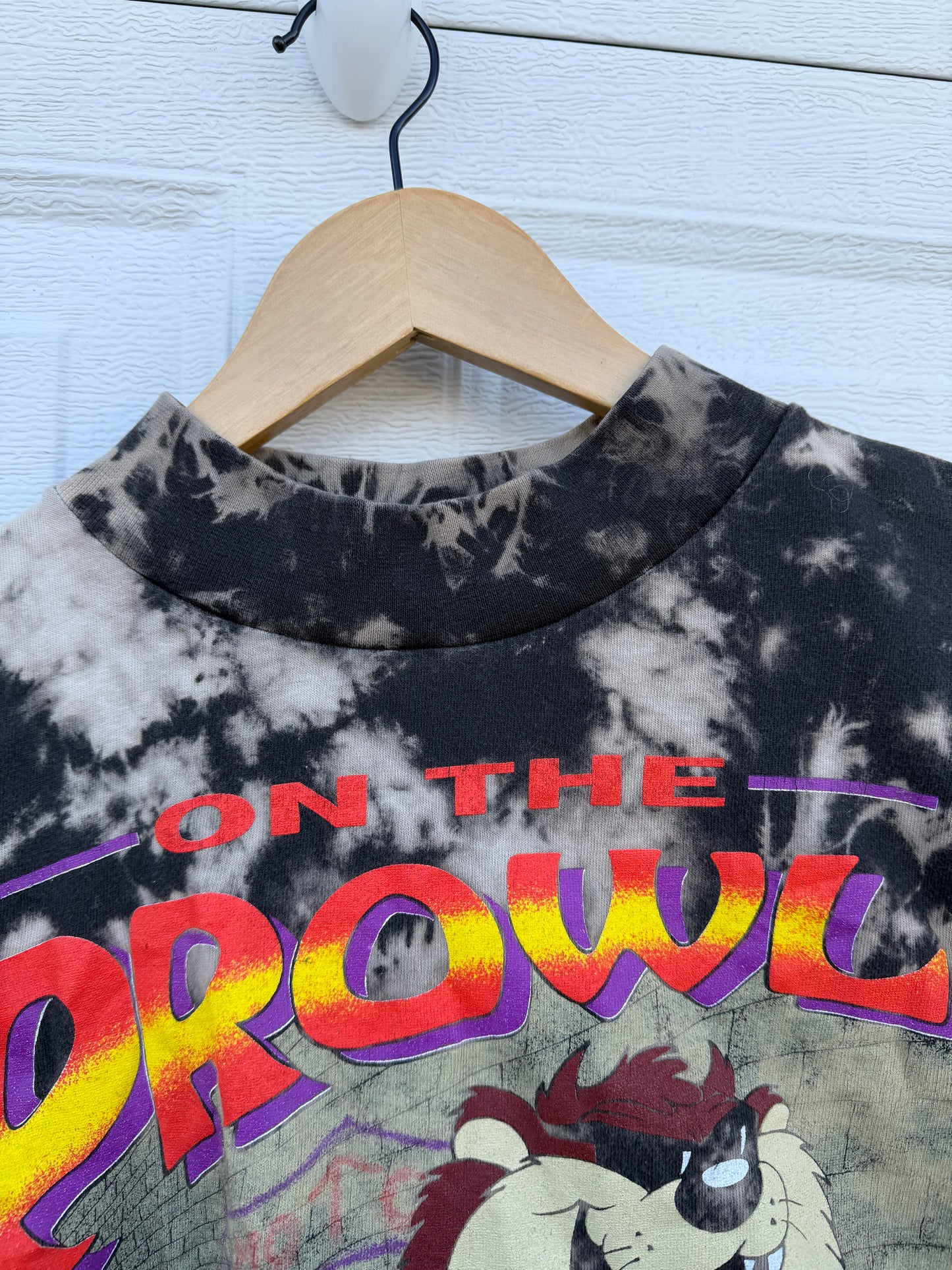 1992 Harley Taz Mockneck Bleach Dye Long Sleeve - XS