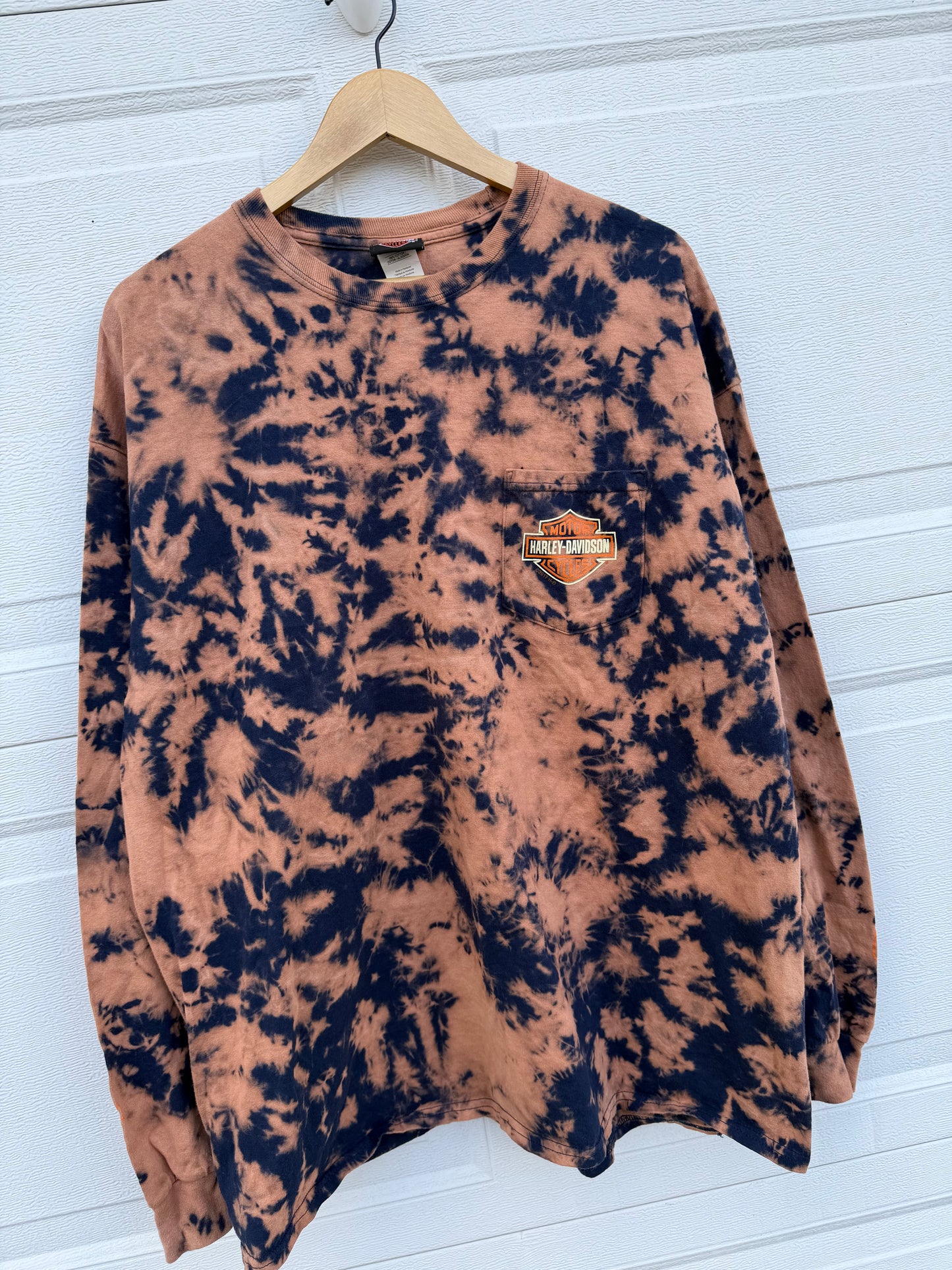 2017 Harley Pocket Bleach Dye Long Sleeve - XXL