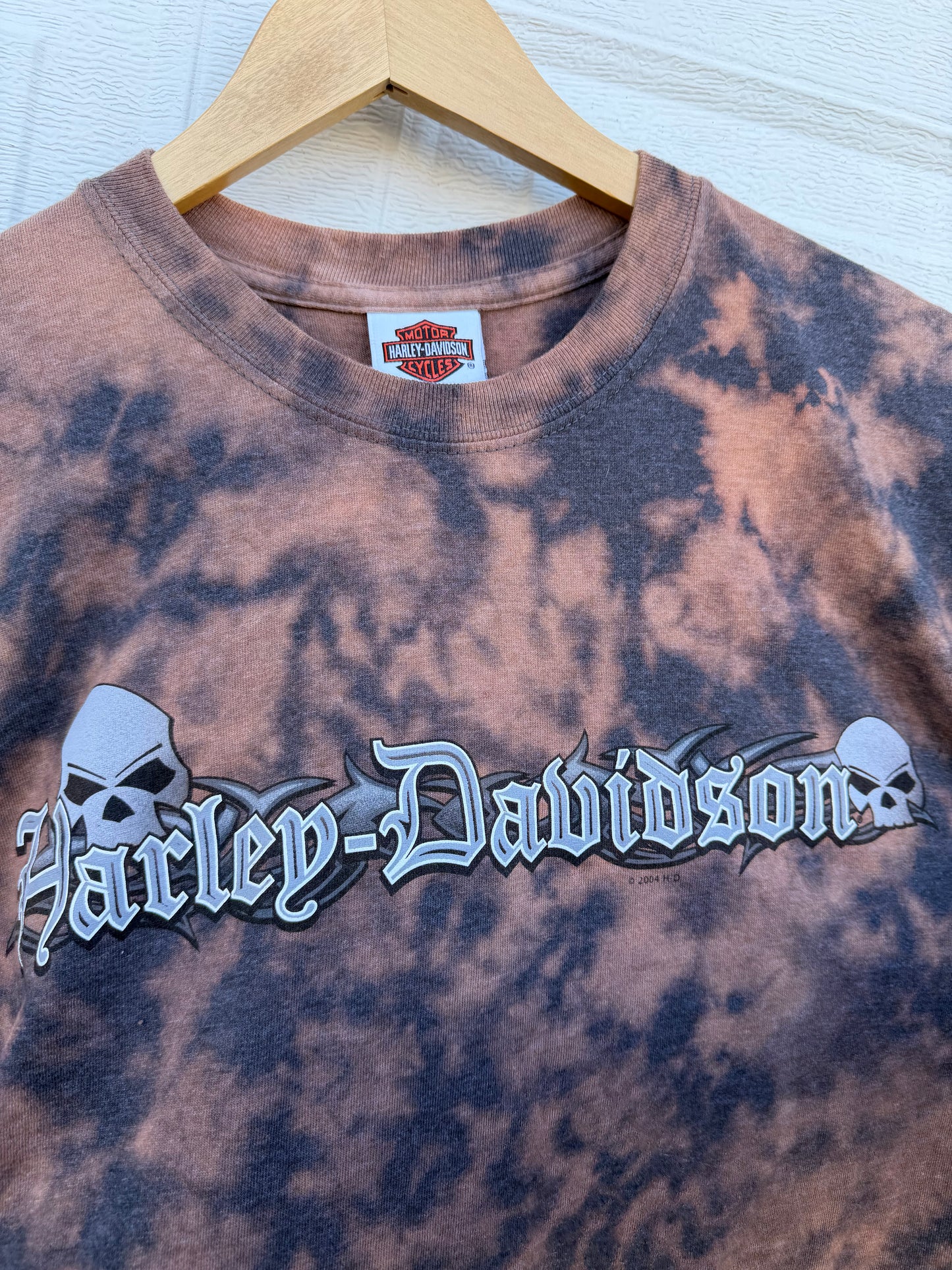 2004 Harley Bleach Dye Tee - L
