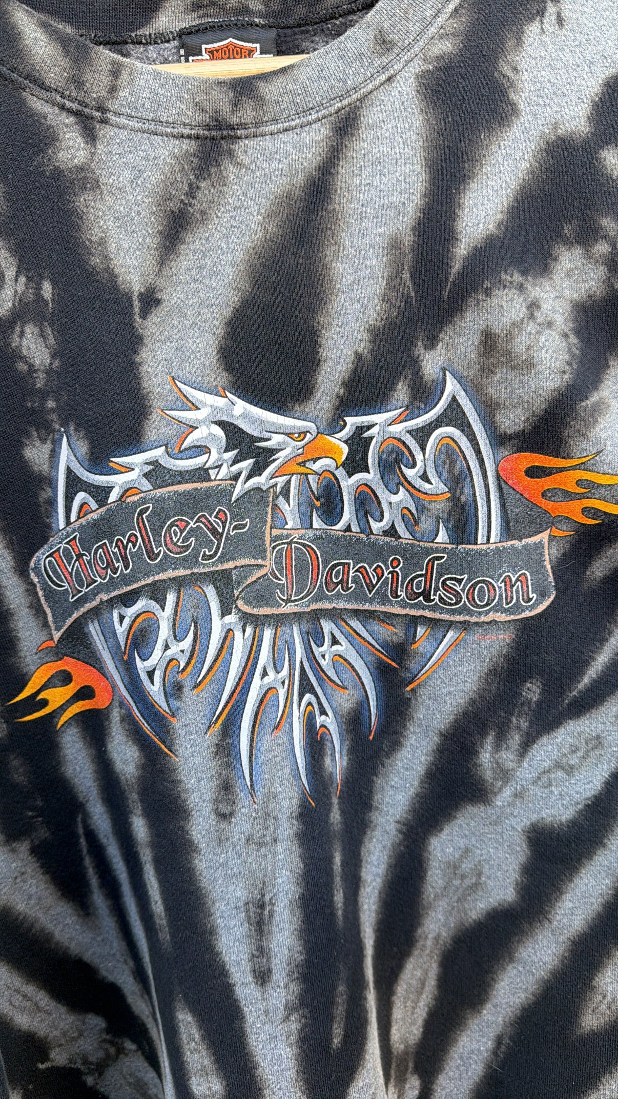 2000 Harley Bleach Dye Crewneck - XXL