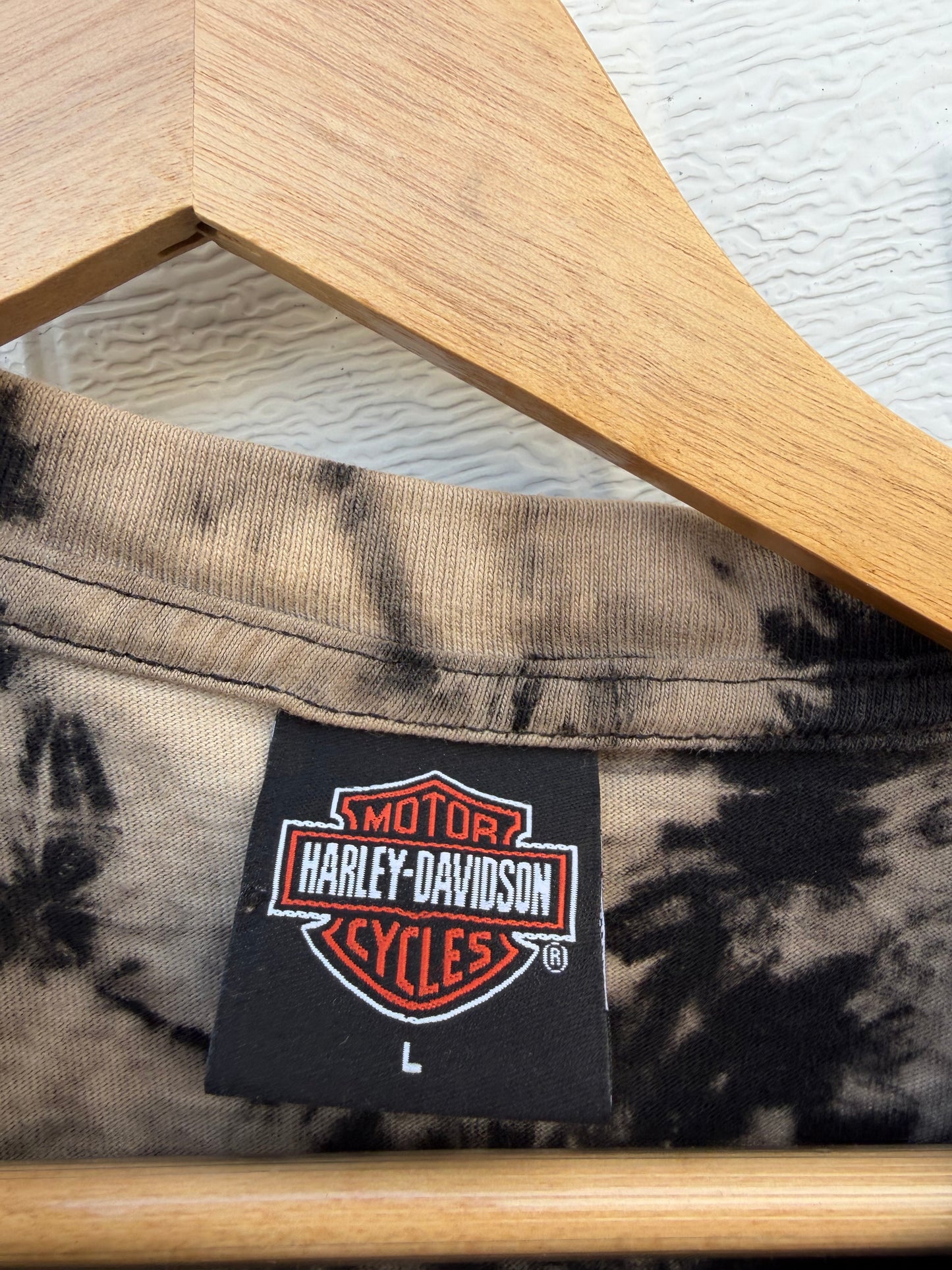 2002 Harley Bleach Dye Tee - L