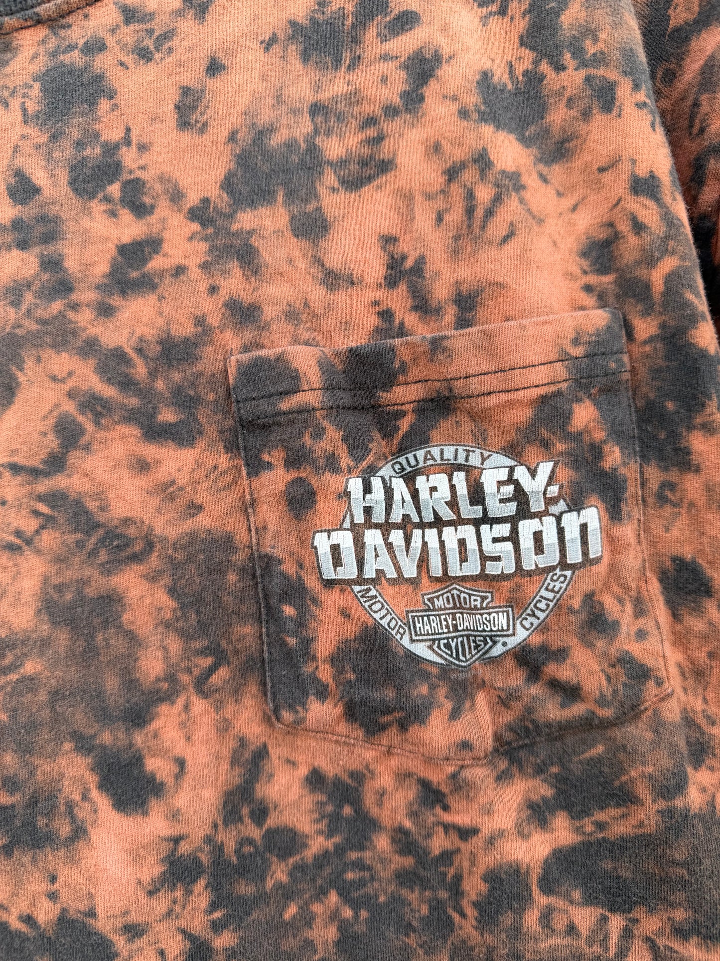 2014 Harley Pocket Bleach Dye Tee - L