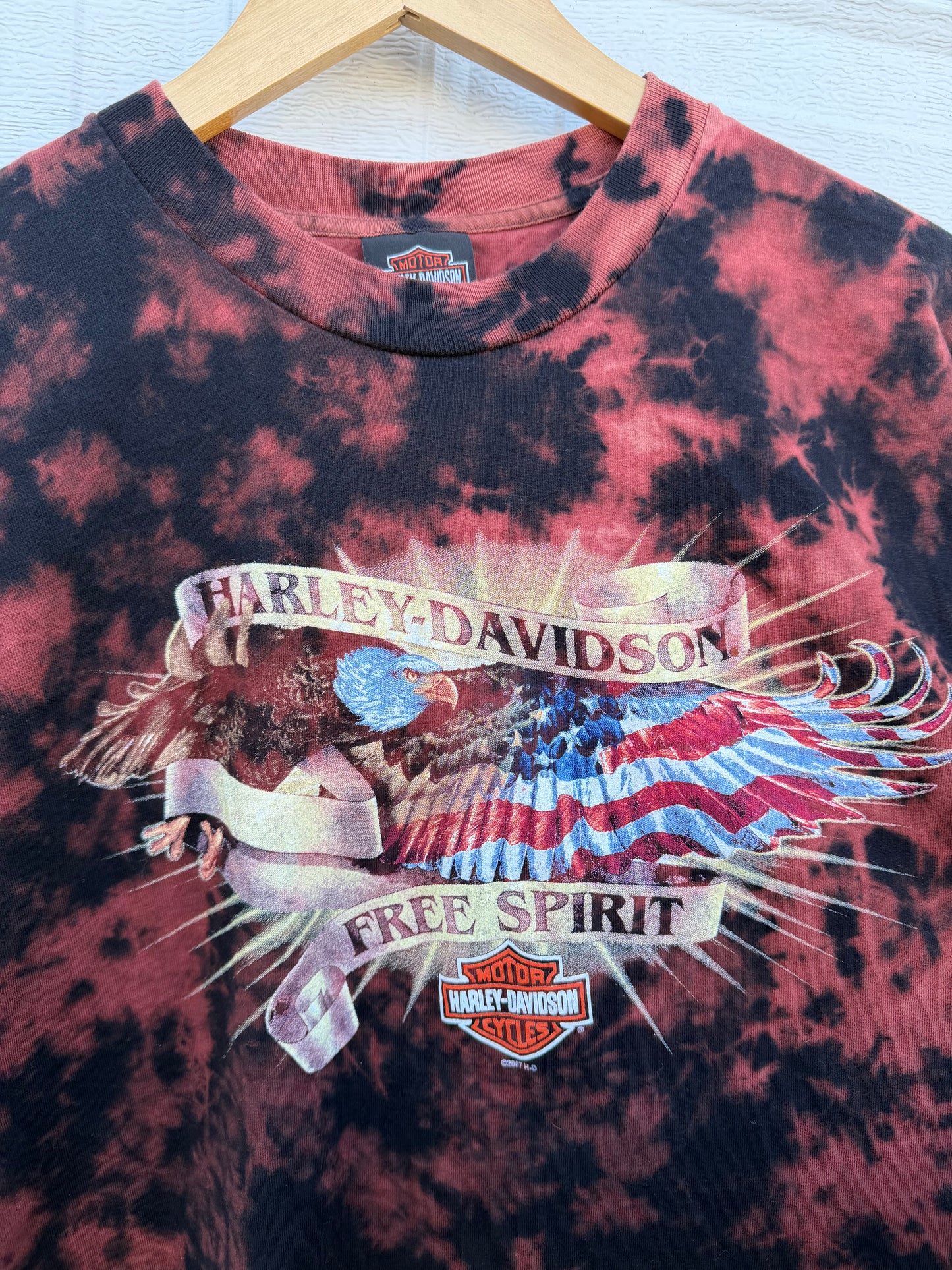 2007 Harley Bleach Dye Tee - L