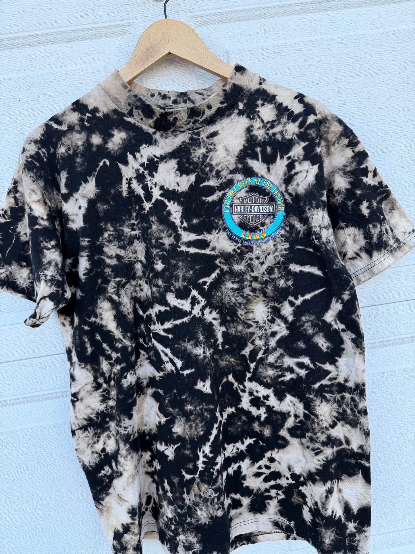 1999 Harley Daytona Bleach Dye Tee - L