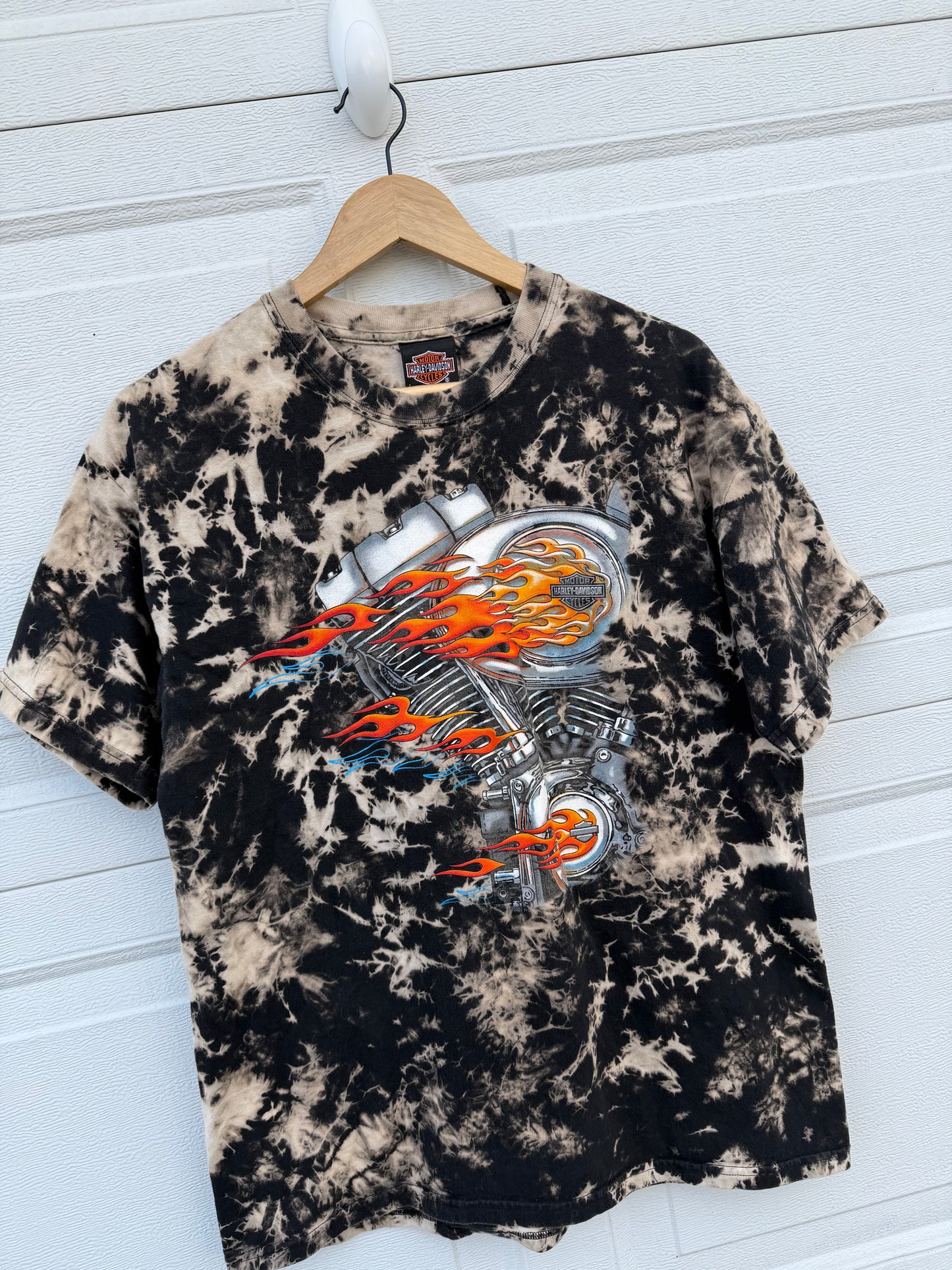 2001 Harley Bleach Dye Tee - L