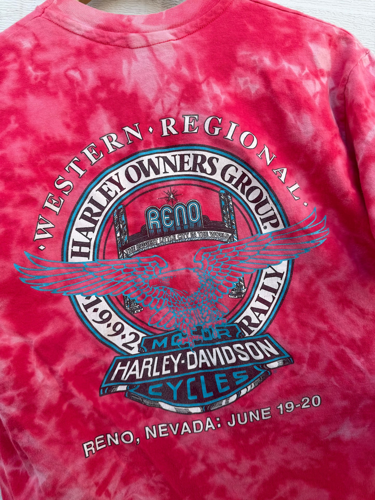 1992 Harley Bleach Dye Tee - S/M