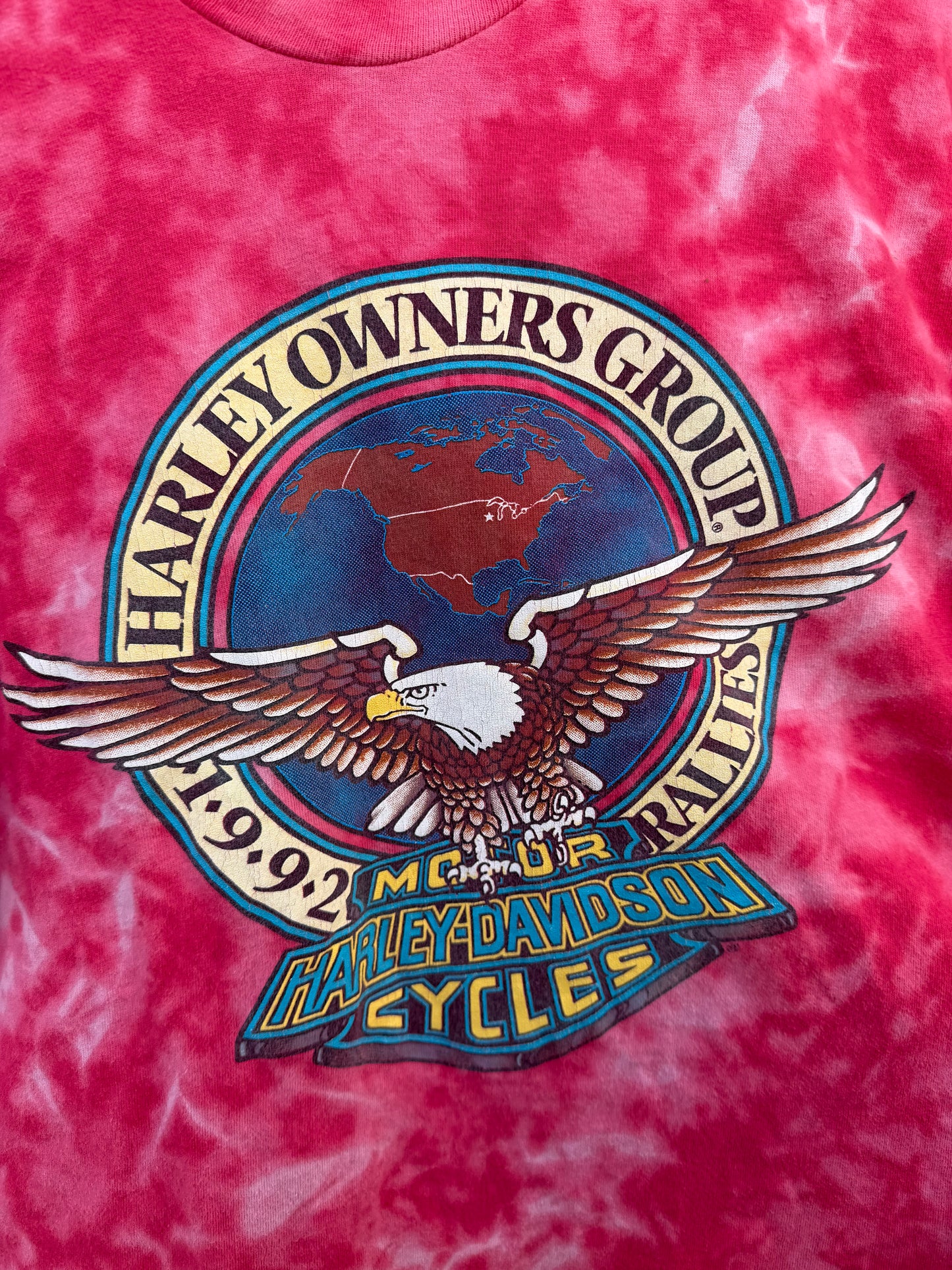 1992 Harley Bleach Dye Tee - S/M