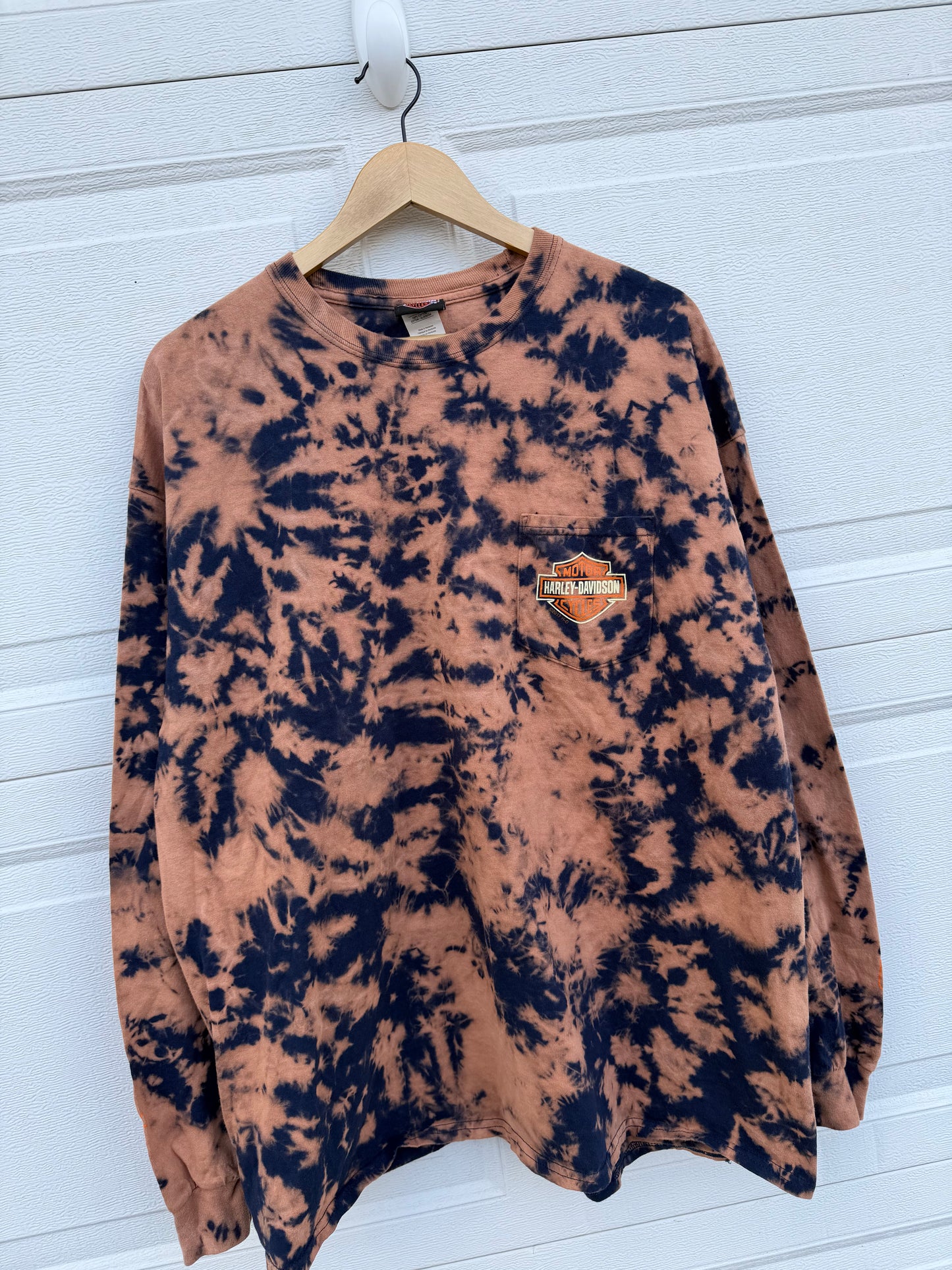 2017 Harley Pocket Bleach Dye Long Sleeve - XXL