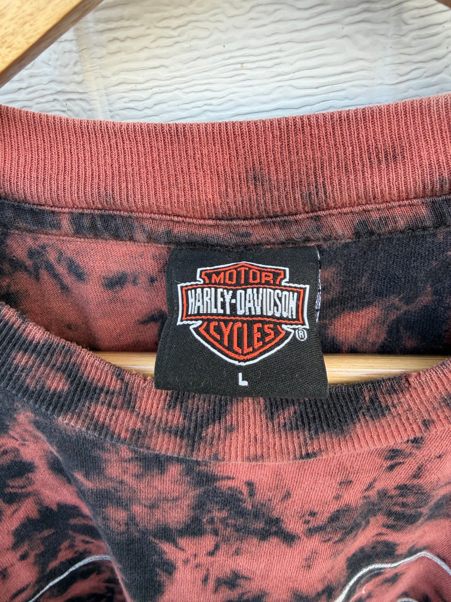 2004 Harley Bleach Dye Tee - L