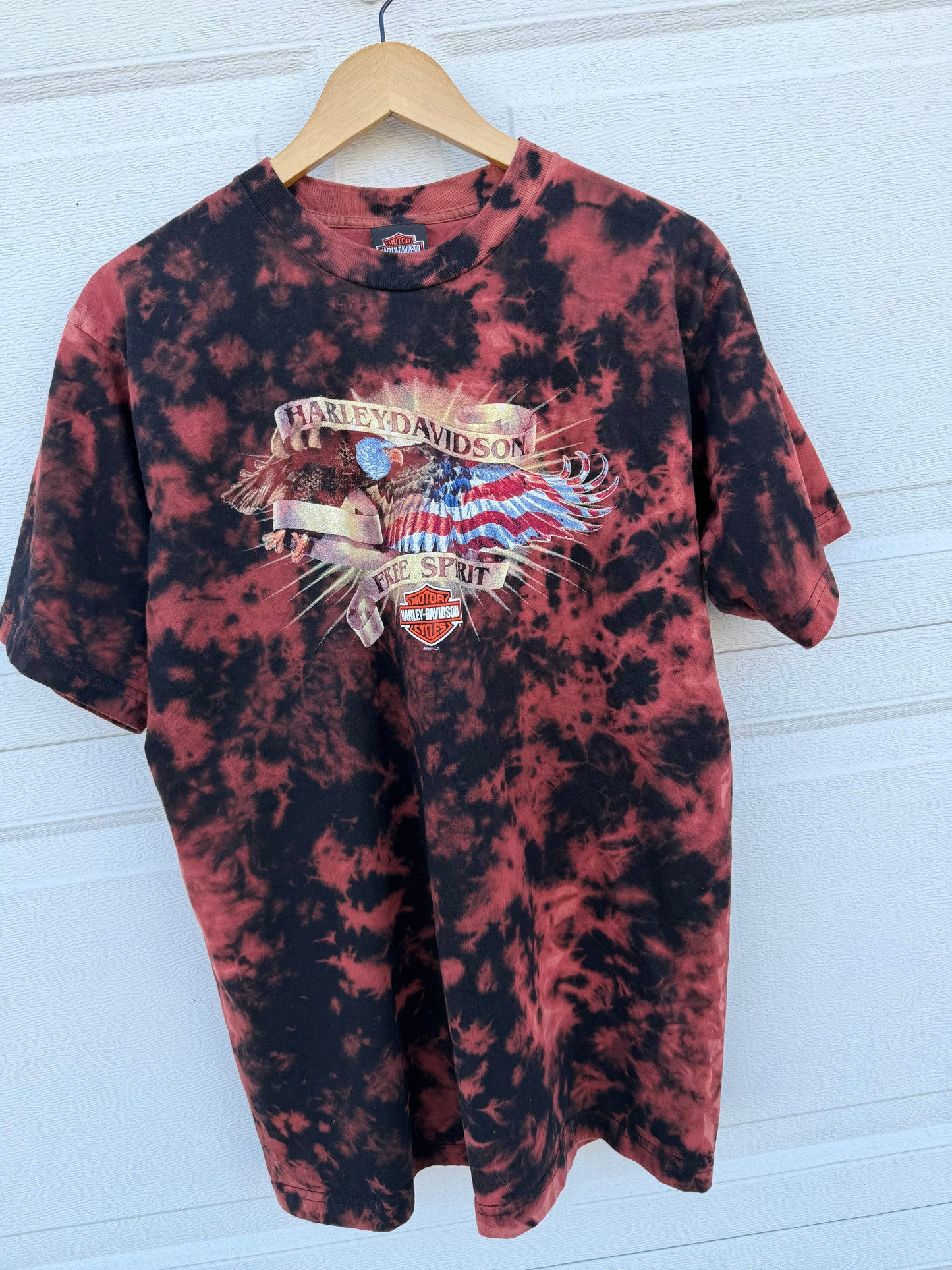 2007 Harley Bleach Dye Tee - L