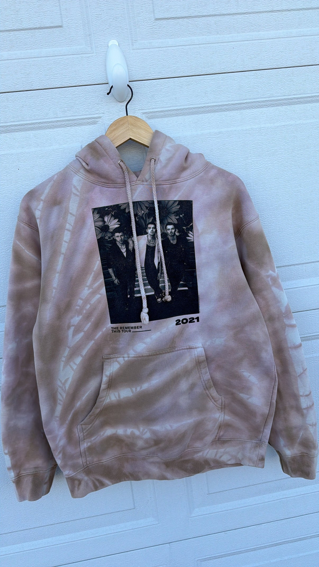 2021 Jonas Brothers 'The Remember This' Tour Bleach Dye Hoodie - S
