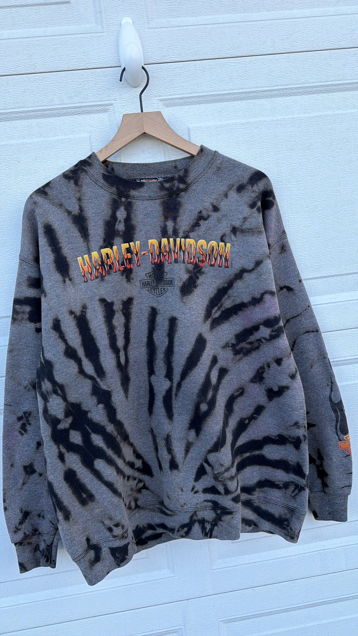 2000 Harley Bleach Dye Crewneck - L