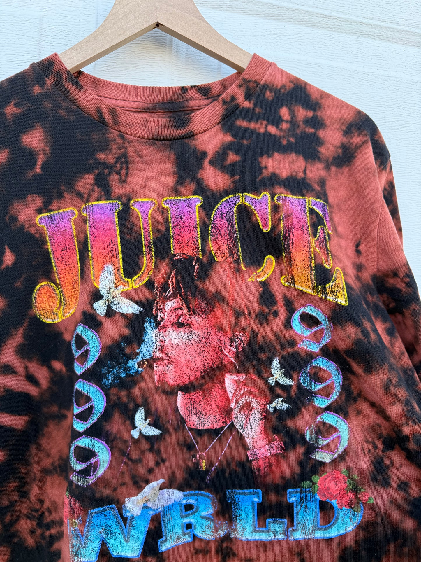 Juice Wrld Bleach Dye Tee - L