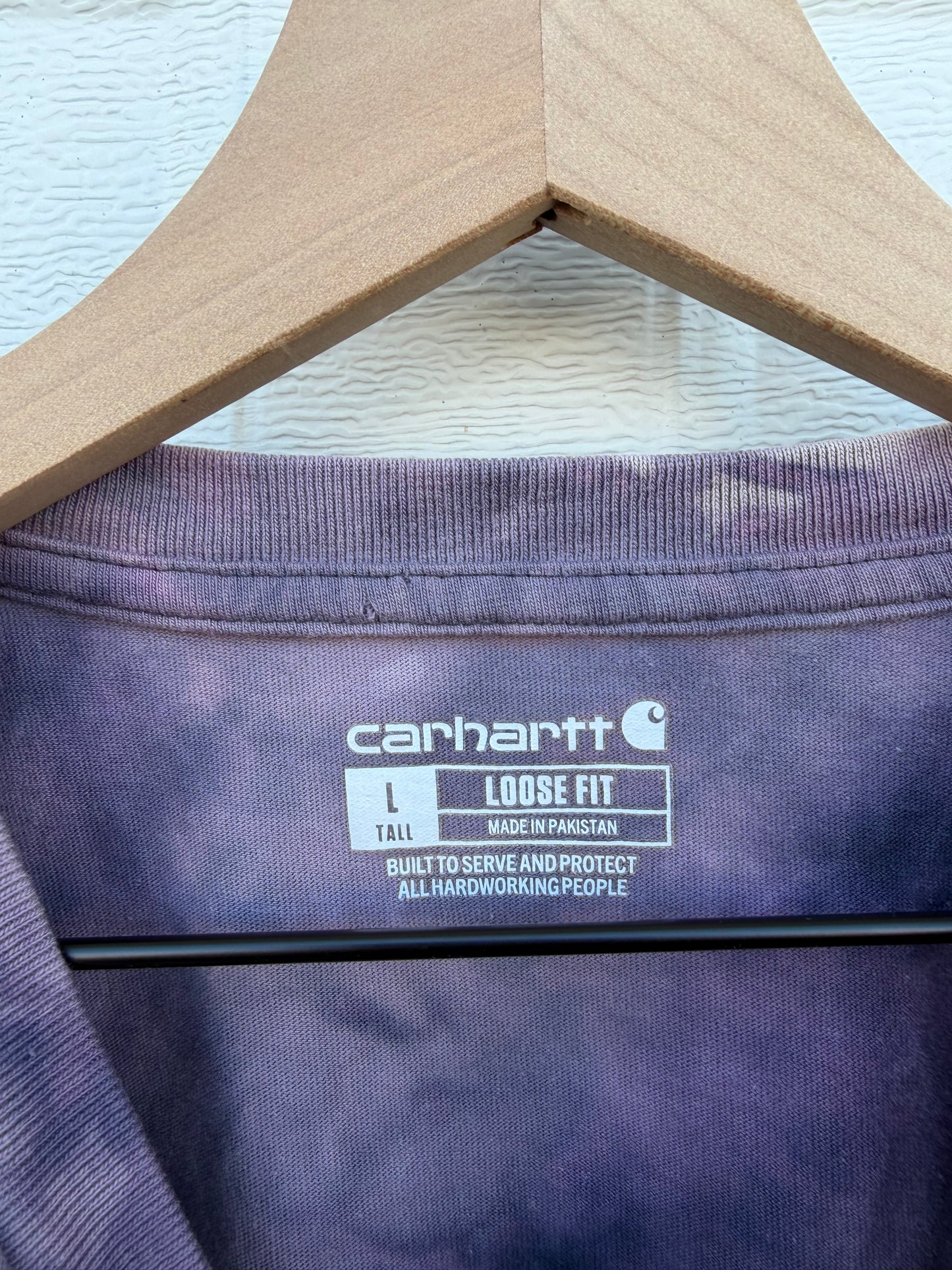 Carhartt Loose Fit Bleach Dye Pocket Long Sleeve - L Tall (Oversized)