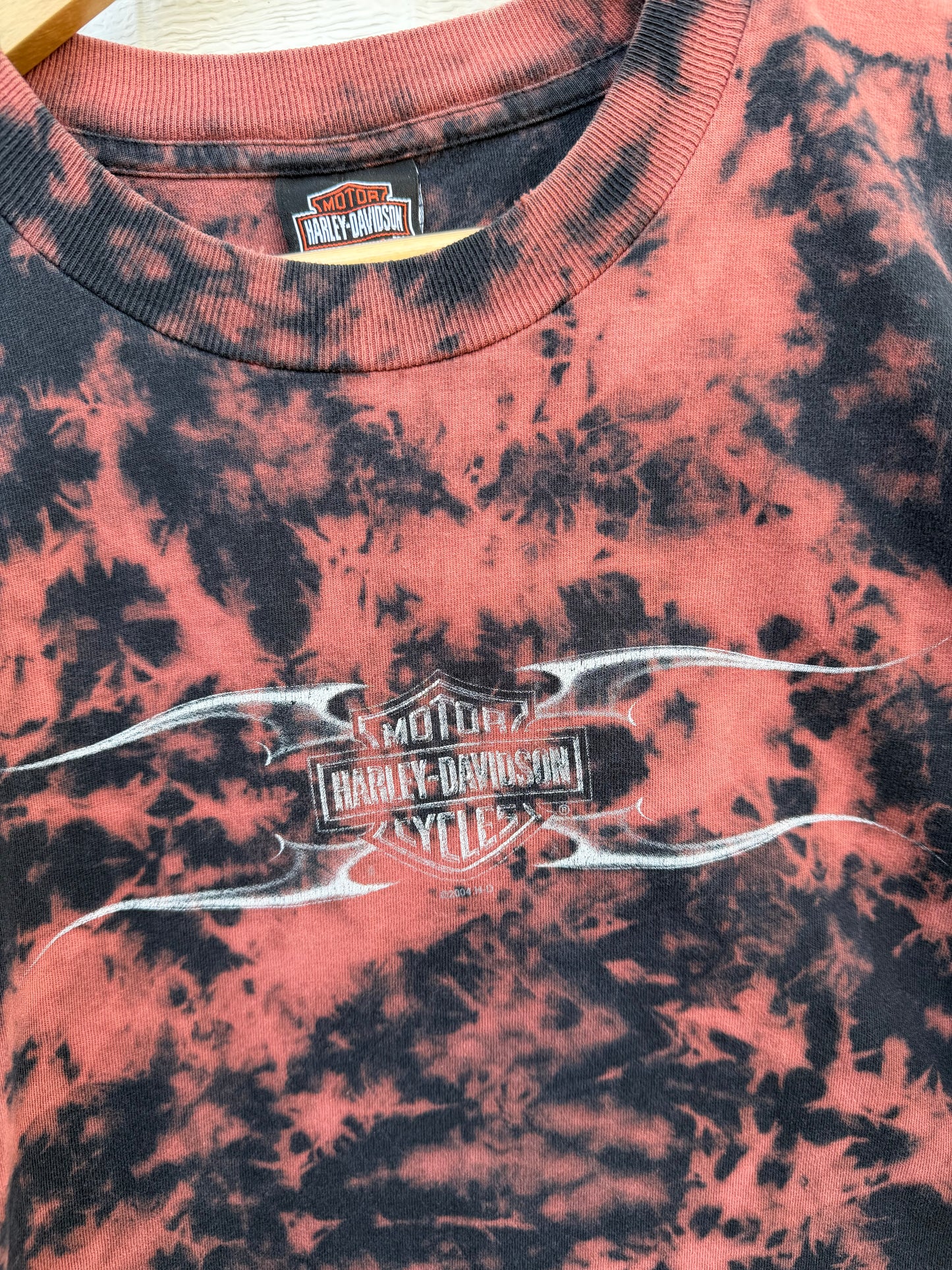 2004 Harley Bleach Dye Tee - L