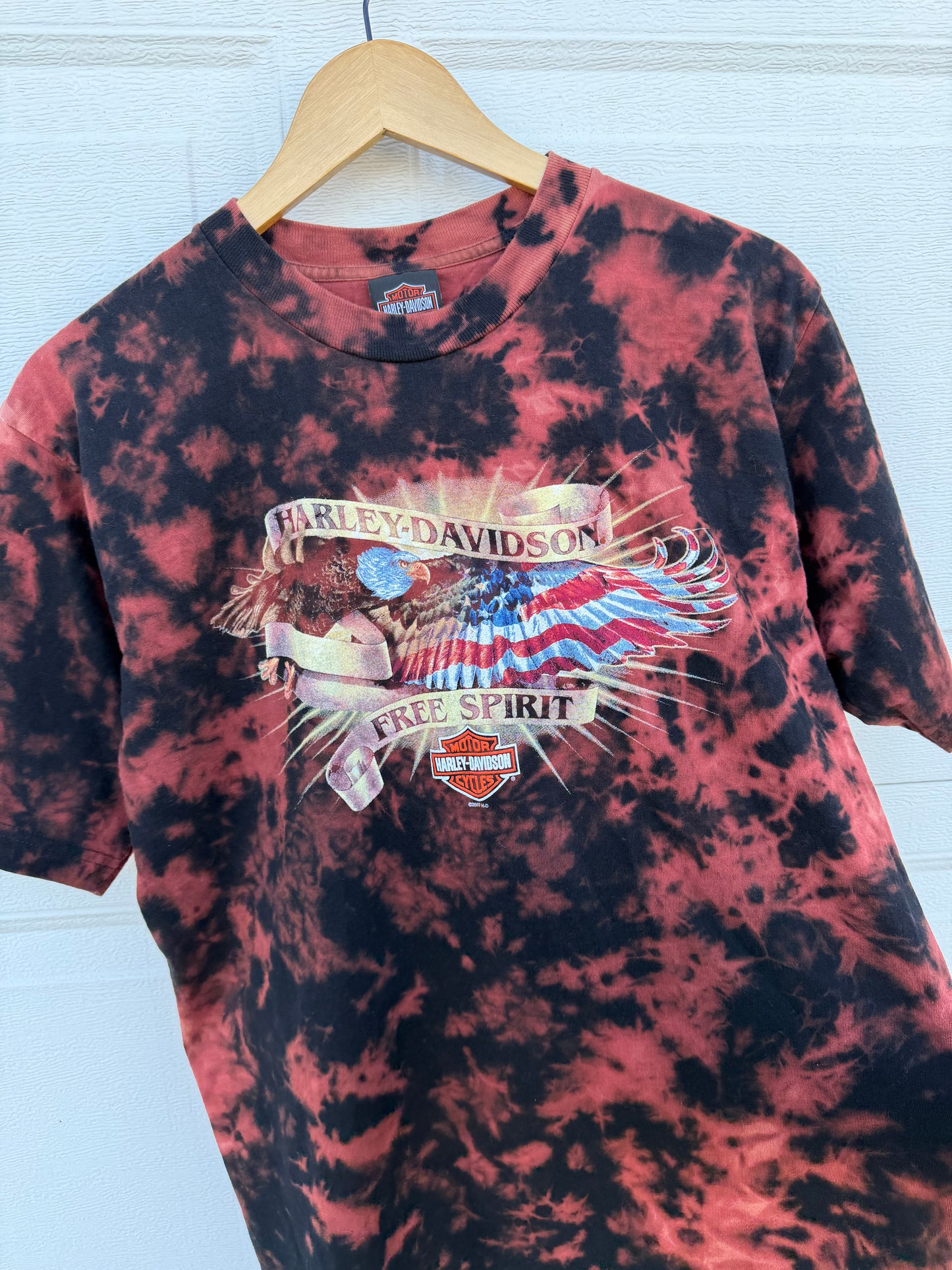 2007 Harley Bleach Dye Tee - L