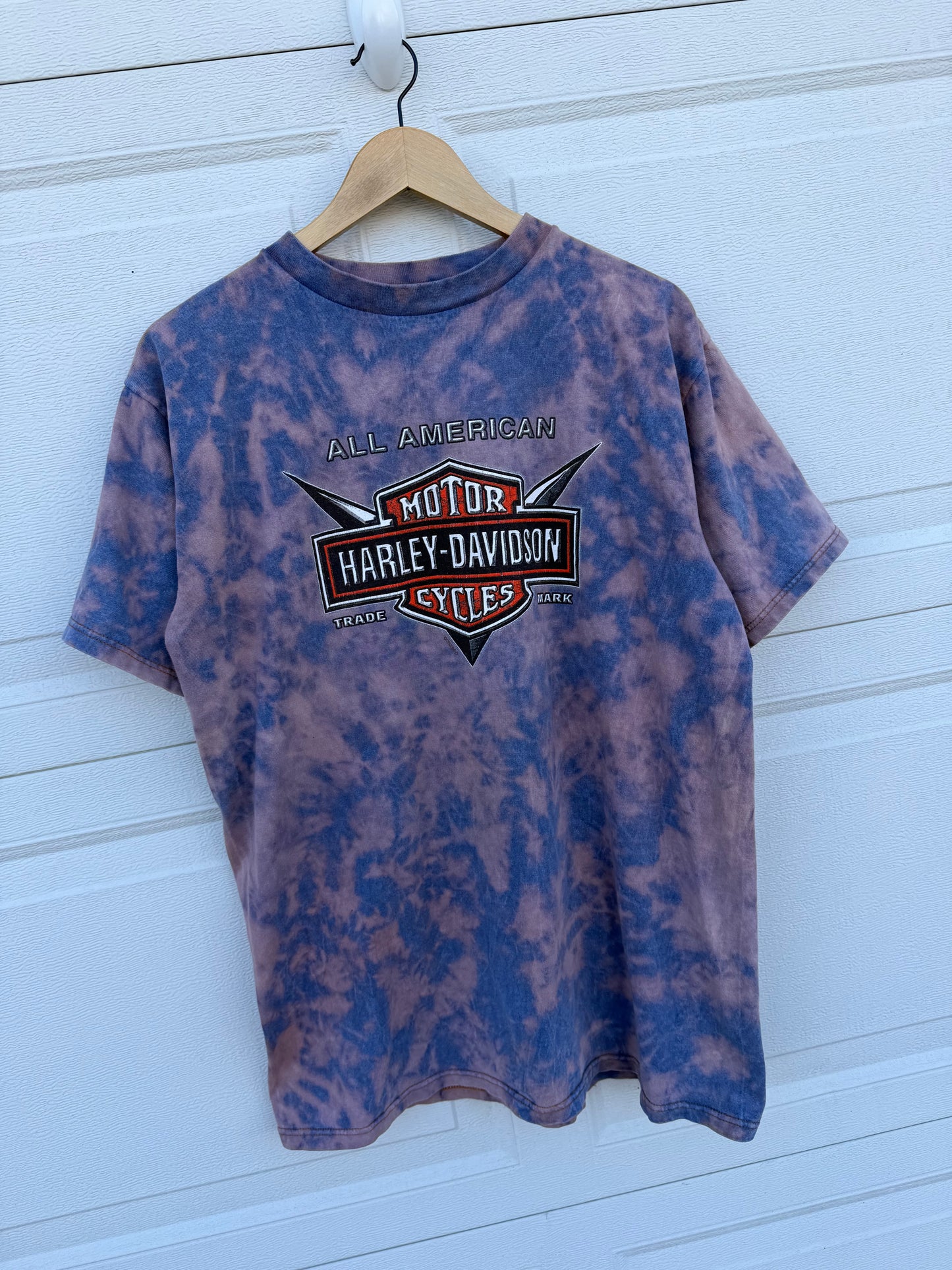 2000 Harley Bleach Dye Tee - L